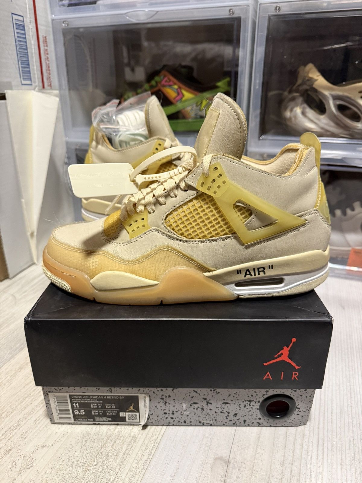 Jordan Brand × Off-White Women’s Air Jordan 4 Retro SP Off White Sail Size US 11 / IT 41 - 1 Thumbnail
