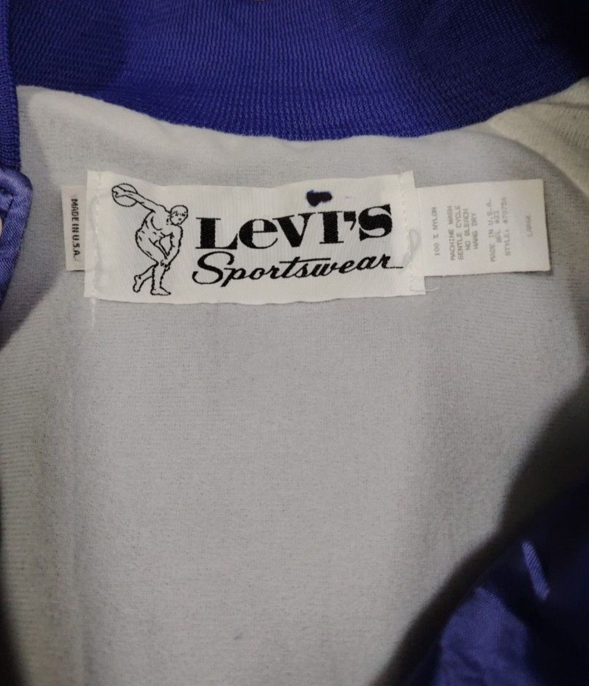 Levi's Vintage Clothing Vintage 70s 80s Levis Sportwear satin Jacket Size US L / EU 52-54 / 3 - 4 Thumbnail