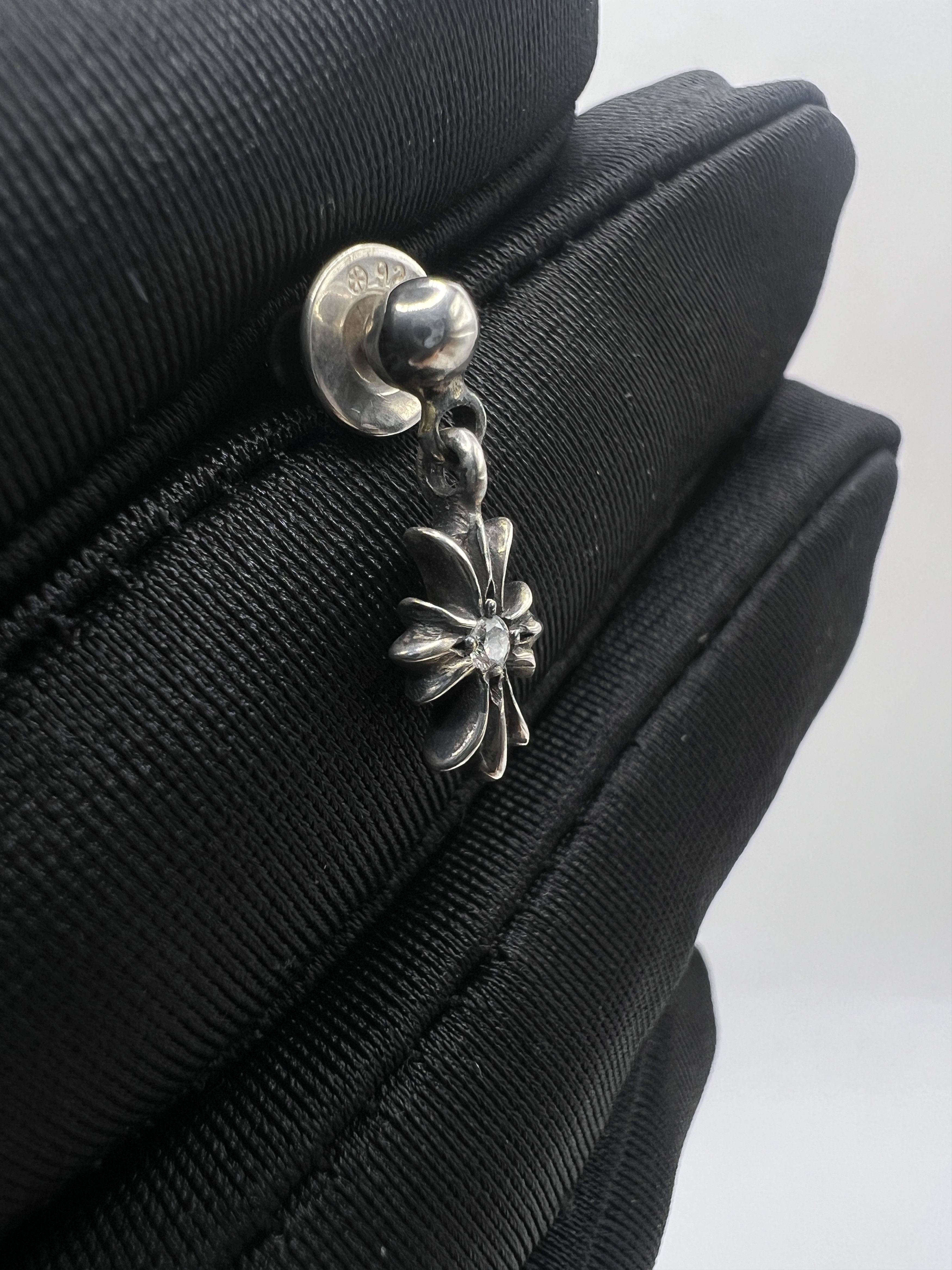 Chrome Hearts Chrome Hearts Tiny-E Pave A Diamond Drop Earring Size ONE SIZE - 7 Thumbnail