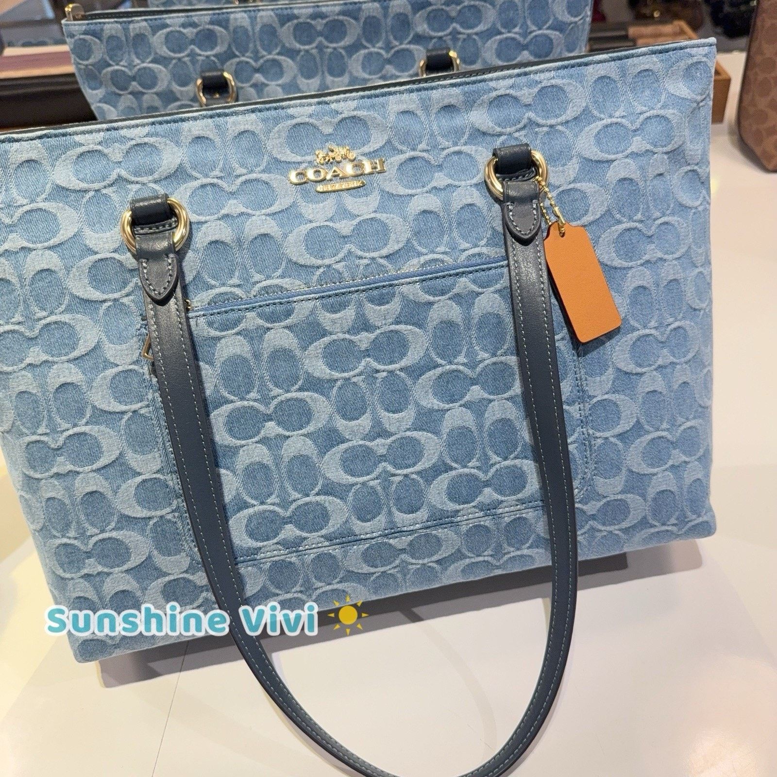 Coach NWT Bundle Coach Station Tote CDB88 Swagger Chain CAX00 Gold Size ONE SIZE - 7 Thumbnail