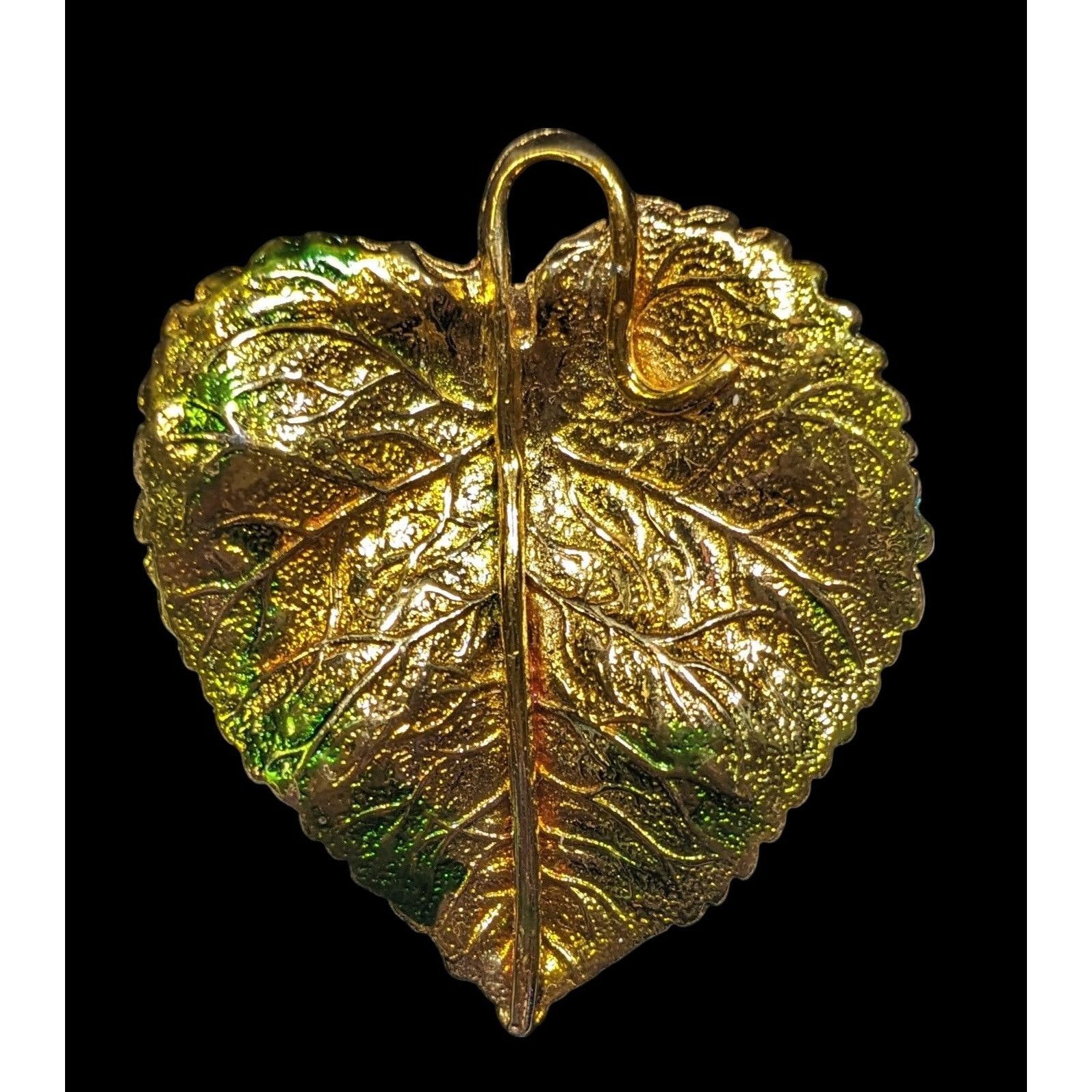 Other Vintage Cottagecore Green And Gold Tone Aspen Leaf Brooch Size ONE SIZE - 1 Thumbnail