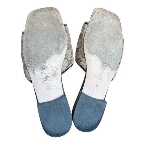 Gucci Gucci Jolie GG Mule Sandals Beige Monogram Canvas Flat Slide Size US 7 / IT 37 - 5 Thumbnail