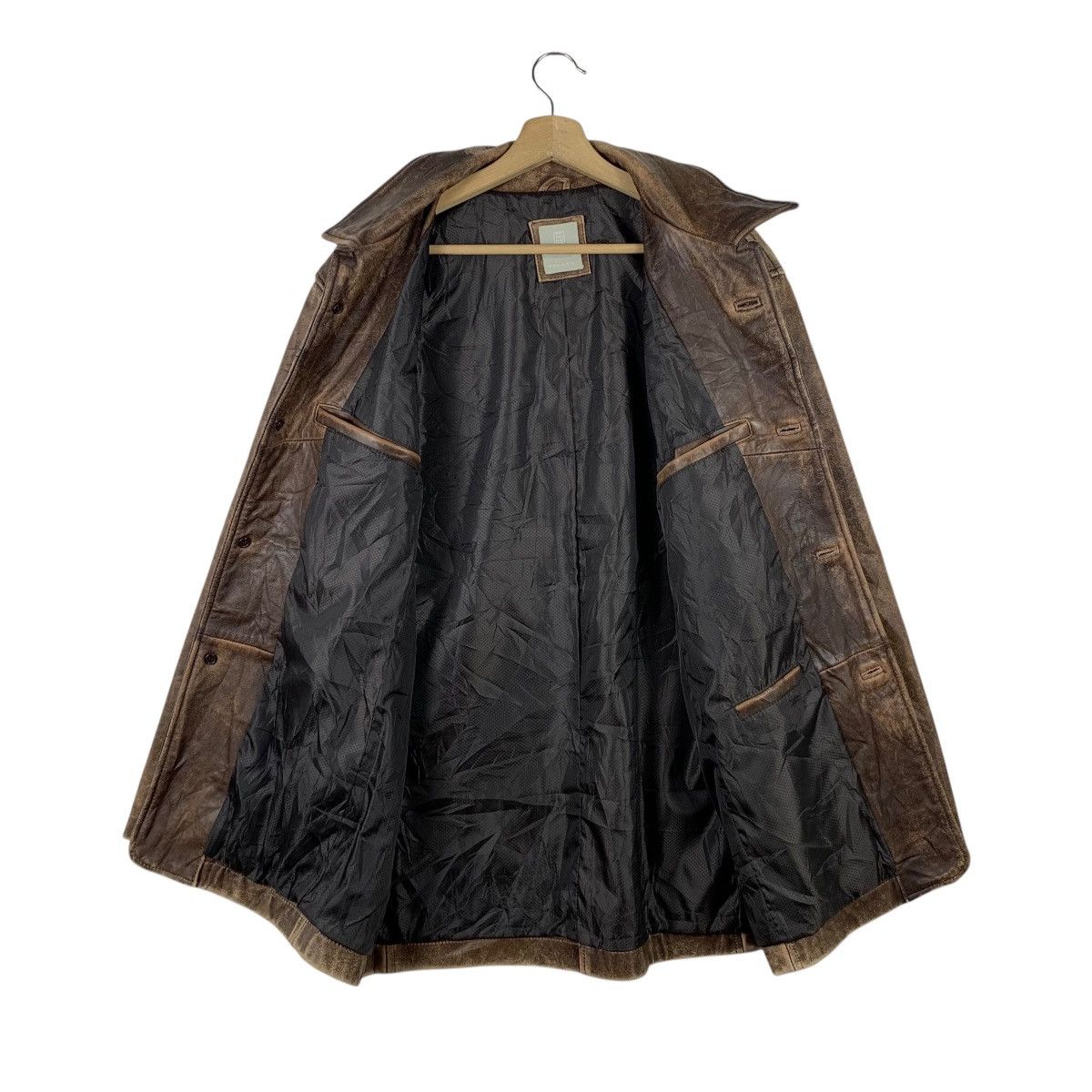 Japanese Brand Vintage FIDATO Japanese Brand Casualwear Leather Coat Jacket Size US L / EU 52-54 / 3 - 3 Thumbnail