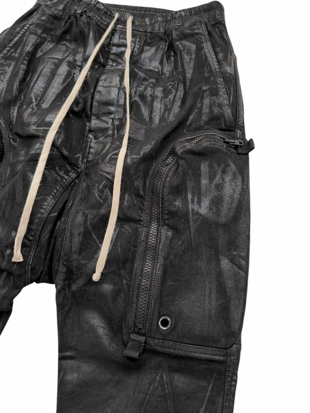 Rick Owens Bauhaus Heavy Wax Painted Zip Cargos Size US 32 / EU 48 - 3 Thumbnail