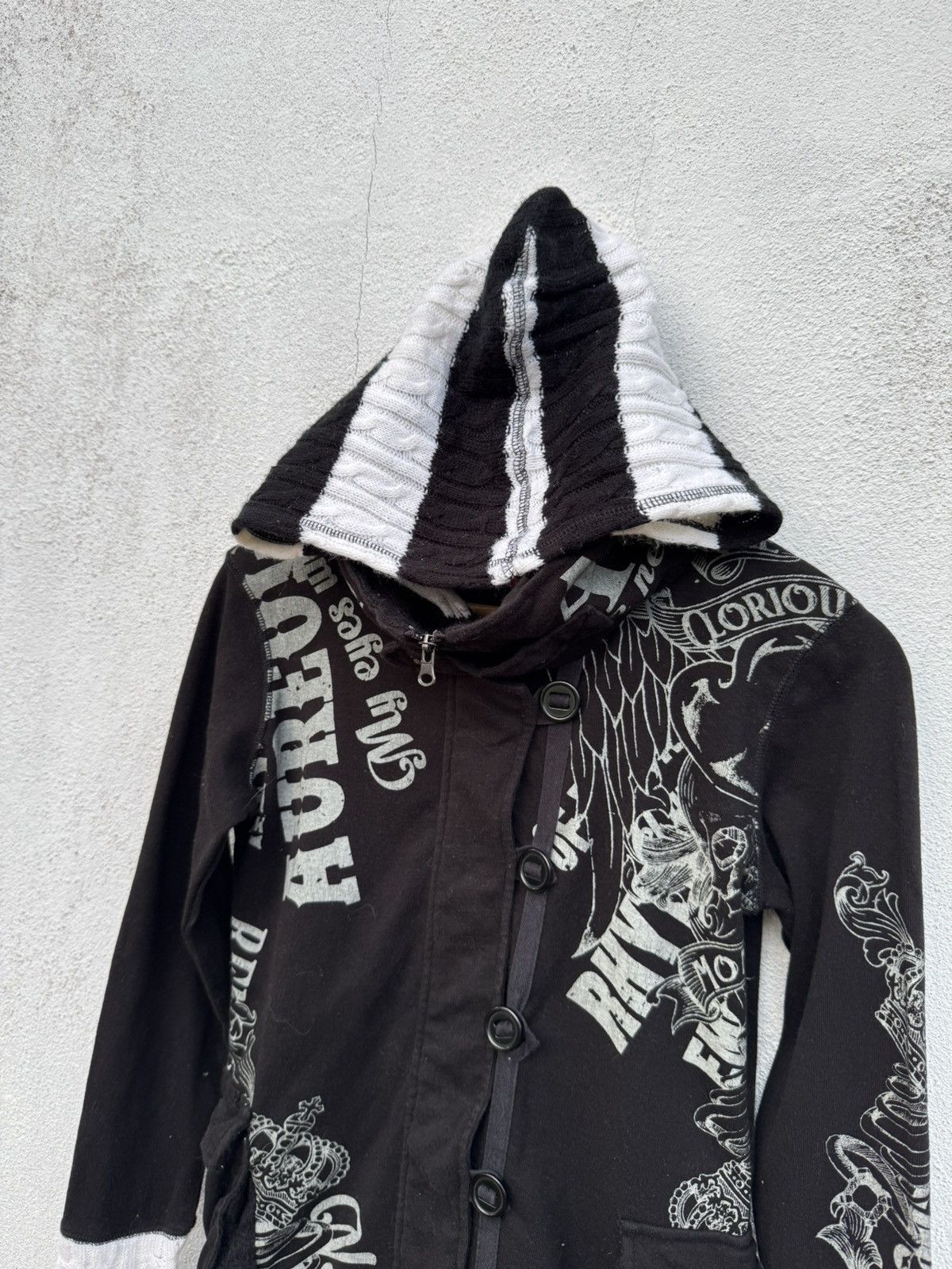 Le Grande Bleu (L.G.B.) Japanese Anarchy Fur Grunge Punk lgb Styled Gothic Hoodie Size US M / EU 48-50 / 2 - 5 Thumbnail