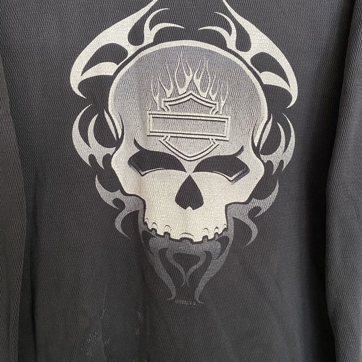 Harley Davidson Vintage Harley Davidson longsleeve skull shirt Size US XL / EU 56 / 4 - 4 Thumbnail