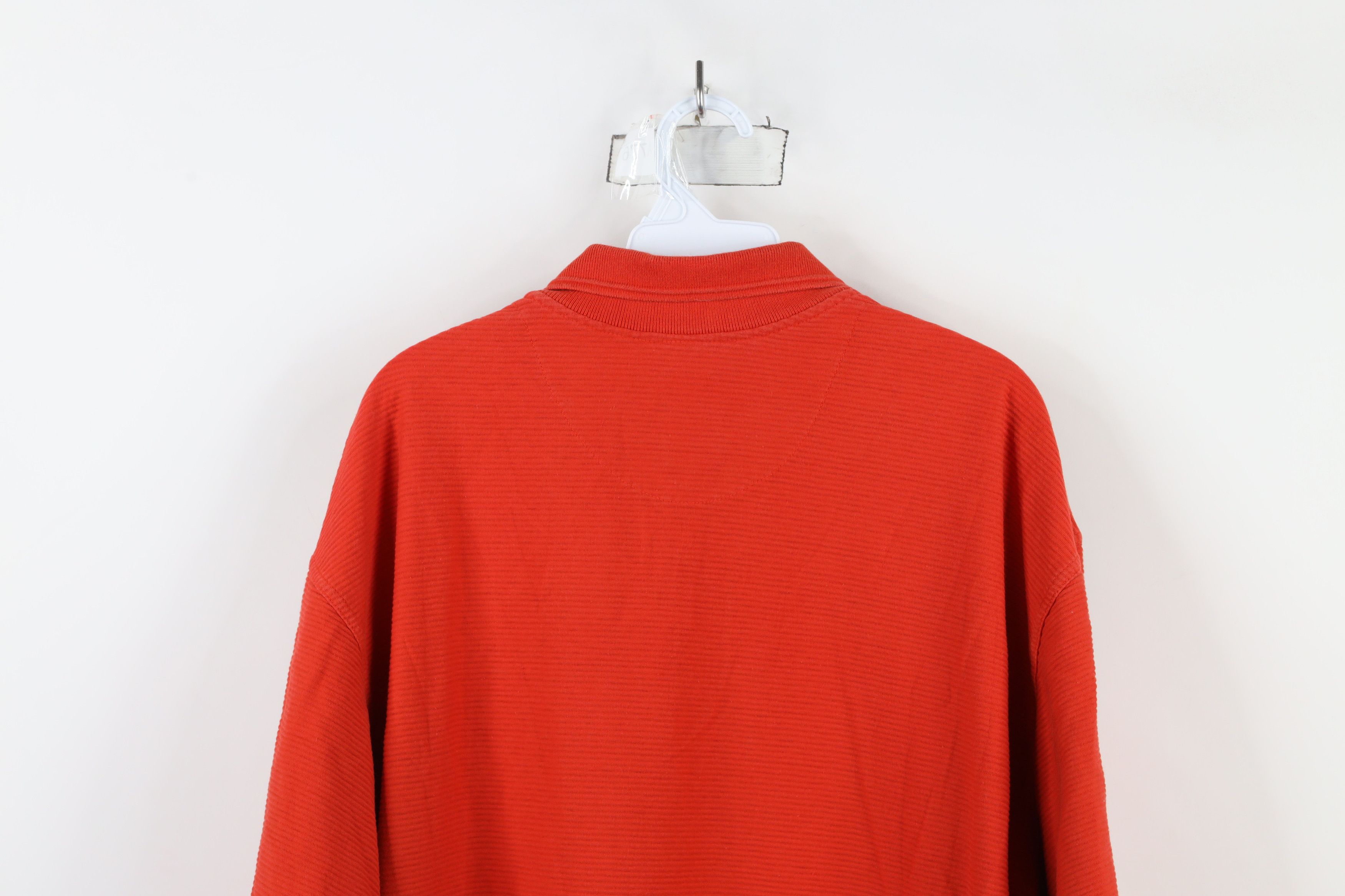 Nike × Vintage Vintage Nike Golf Knit Travis Scott Mini Swoosh Polo Orange Size US XL / EU 56 / 4 - 12 Thumbnail