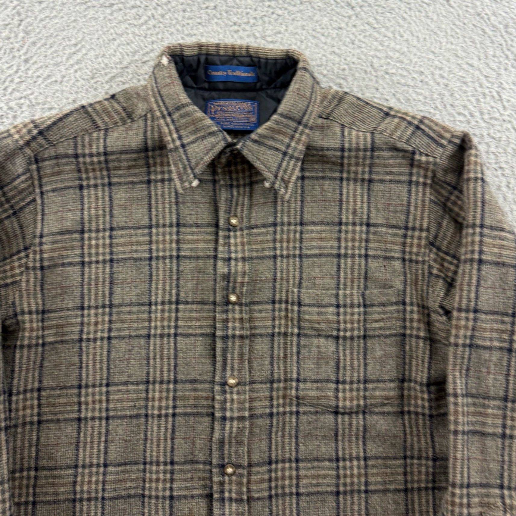 Pendleton VINTAGE Pendleton Shirt Mens Medium Brown Country Traditionals Wool Button Up Size US M / EU 48-50 / 2 - 3 Thumbnail