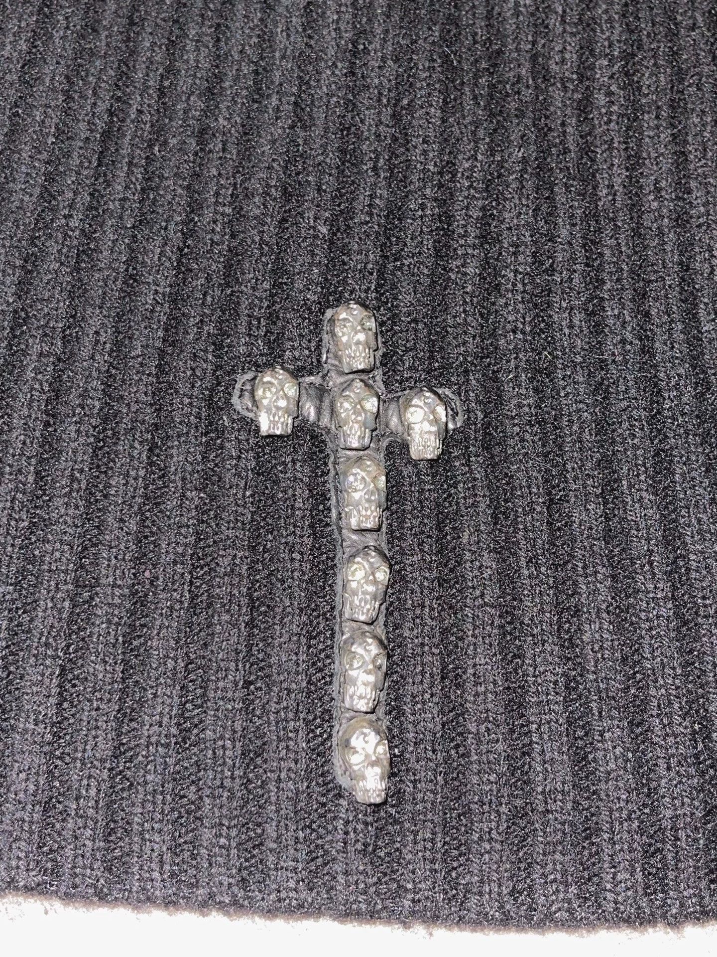 Other ifsixwasnine diamond-studded skull cross knit beanie Size ONE SIZE - 2 Thumbnail