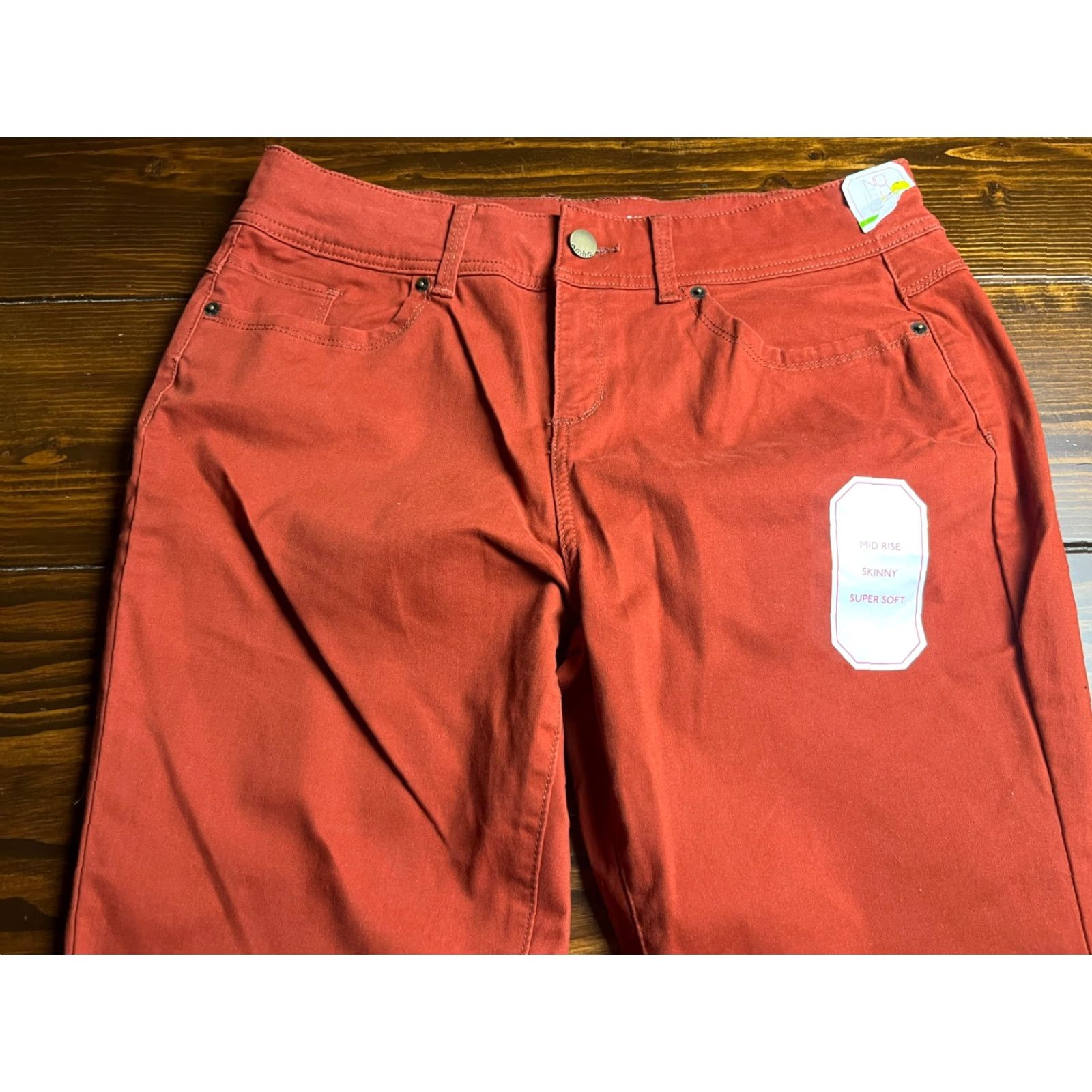 Vintage No Boundaries Pants Women's Size 17 Burnt Orange Mid Rise Skinny NWT Size 38" / US 16 / IT 52 - 3 Thumbnail