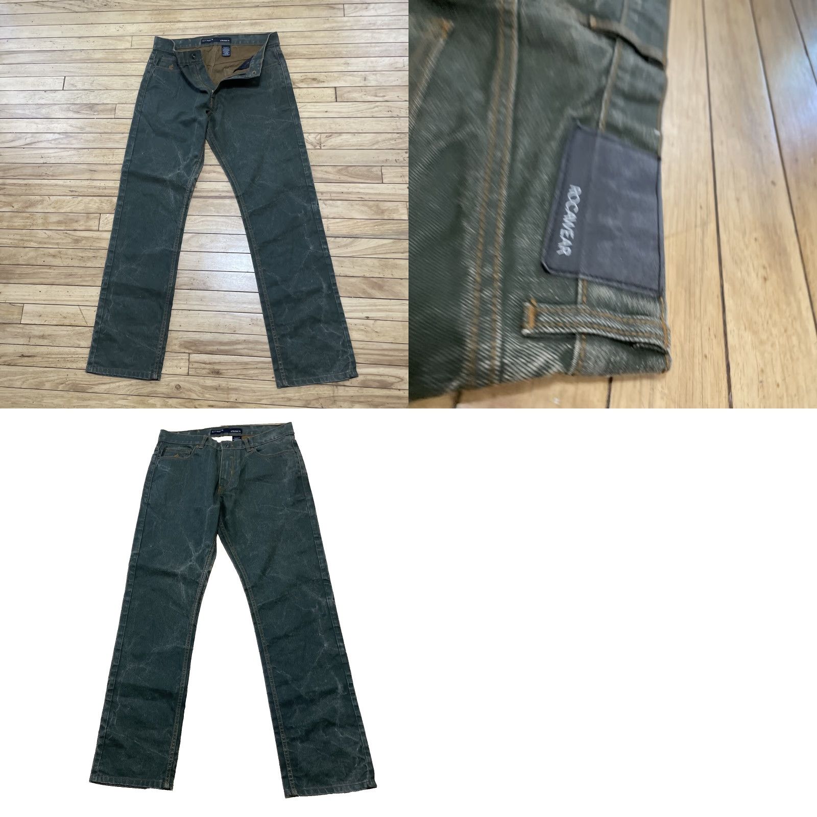 Rocawear ROCAWEAR Jeans Men 36 Gray Green Y2K Streetwear Straight Hip Hop Rock Denim Jeans 5-Pocket Size US 36 / EU 52 - 11 Thumbnail