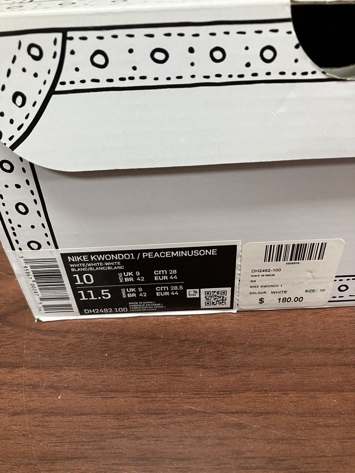 Nike Nike Kwondo 1 G-Dragon Peaceminusone Triple White Size 10 Size US 10 / EU 43 - 9 Thumbnail