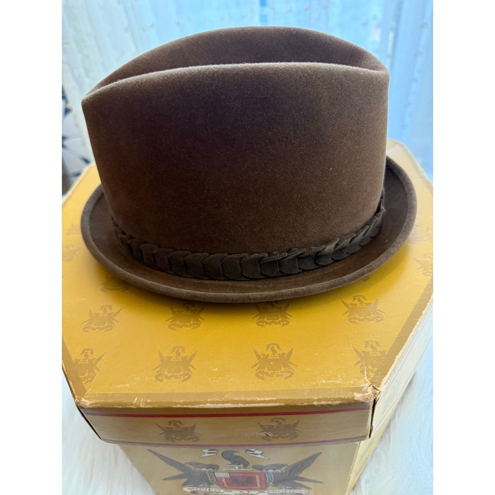 Borsalino Vintage 1950s BorsalinoFedora Sandalo ExtraSuperiore FurFelt Size ONE SIZE - 3 Thumbnail