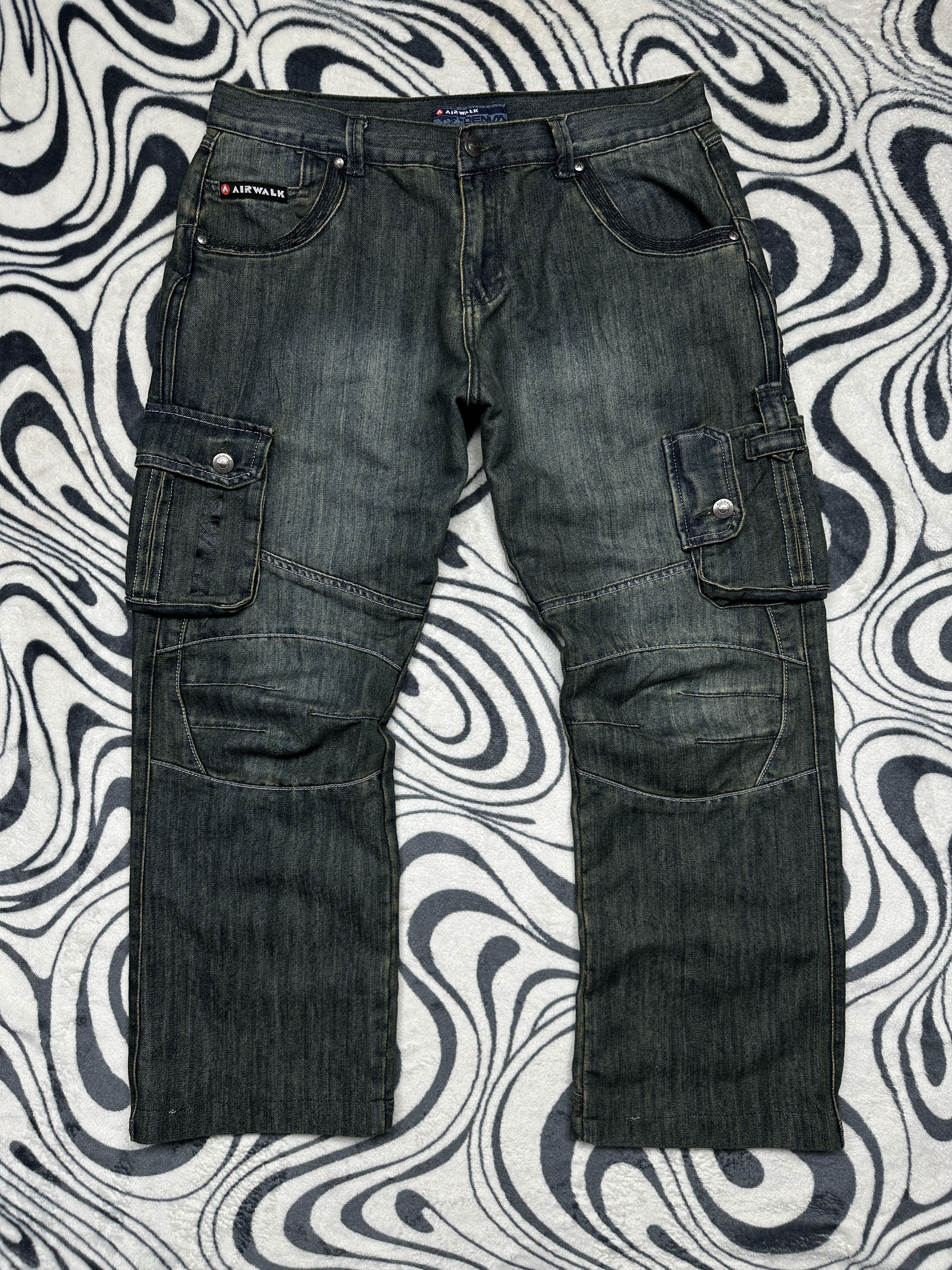 Airwalk Airwalk Vintage Mens Denim Cargo Baggy Pants Size US 36 / EU 52 - 1 Thumbnail