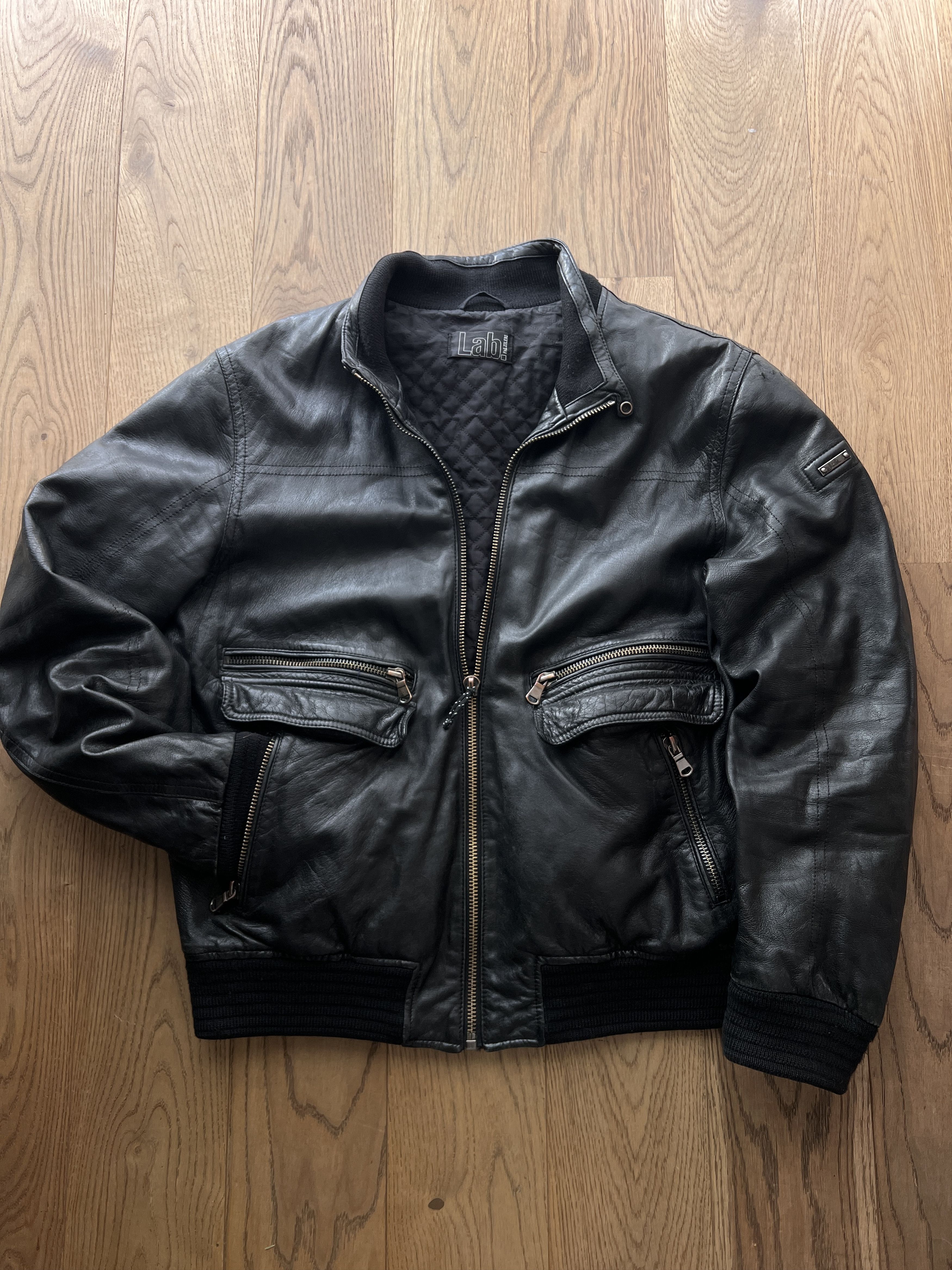 If Six Was Nine Vintage 2000s leather bomber jacket baggy boxy y2k japanese Size US L / EU 52-54 / 3 - 3 Thumbnail