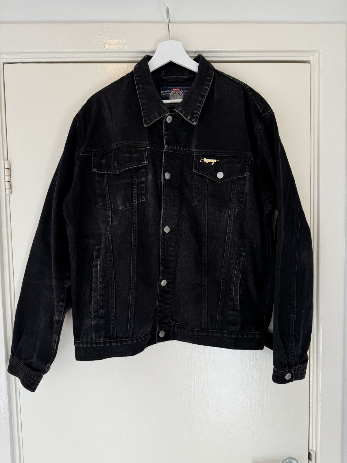 Vintage Vintage custom black denim jacket Size US L / EU 52-54 / 3 - 1 Thumbnail