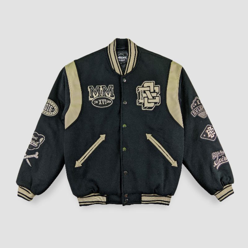 VARSITY JACKET - KEYTARO BLACK UNISEX