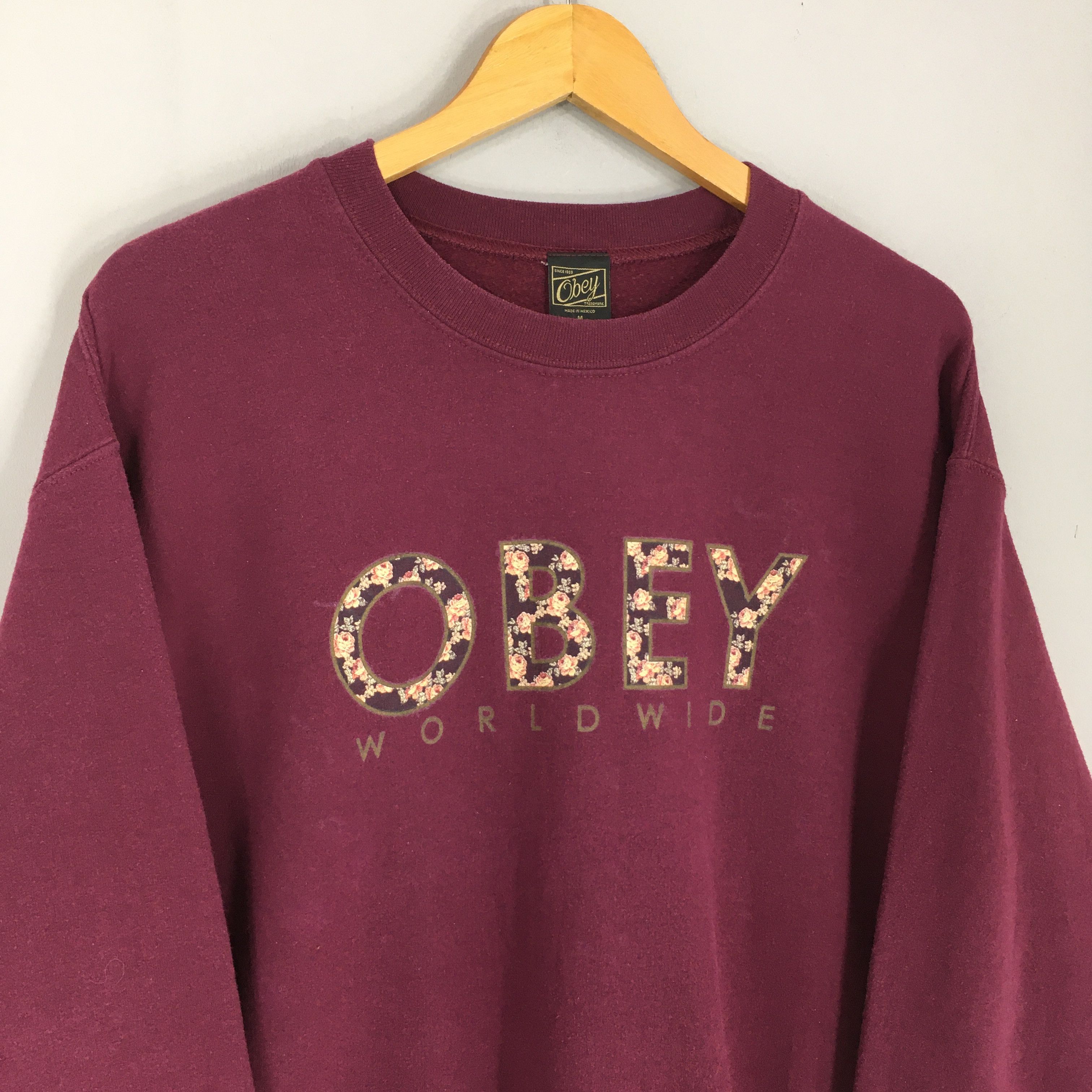 Obey × Vintage Vintage Y2K Obey Worldwide Propaganda Sweatshirt Medium Size US M / EU 48-50 / 2 - 4 Thumbnail
