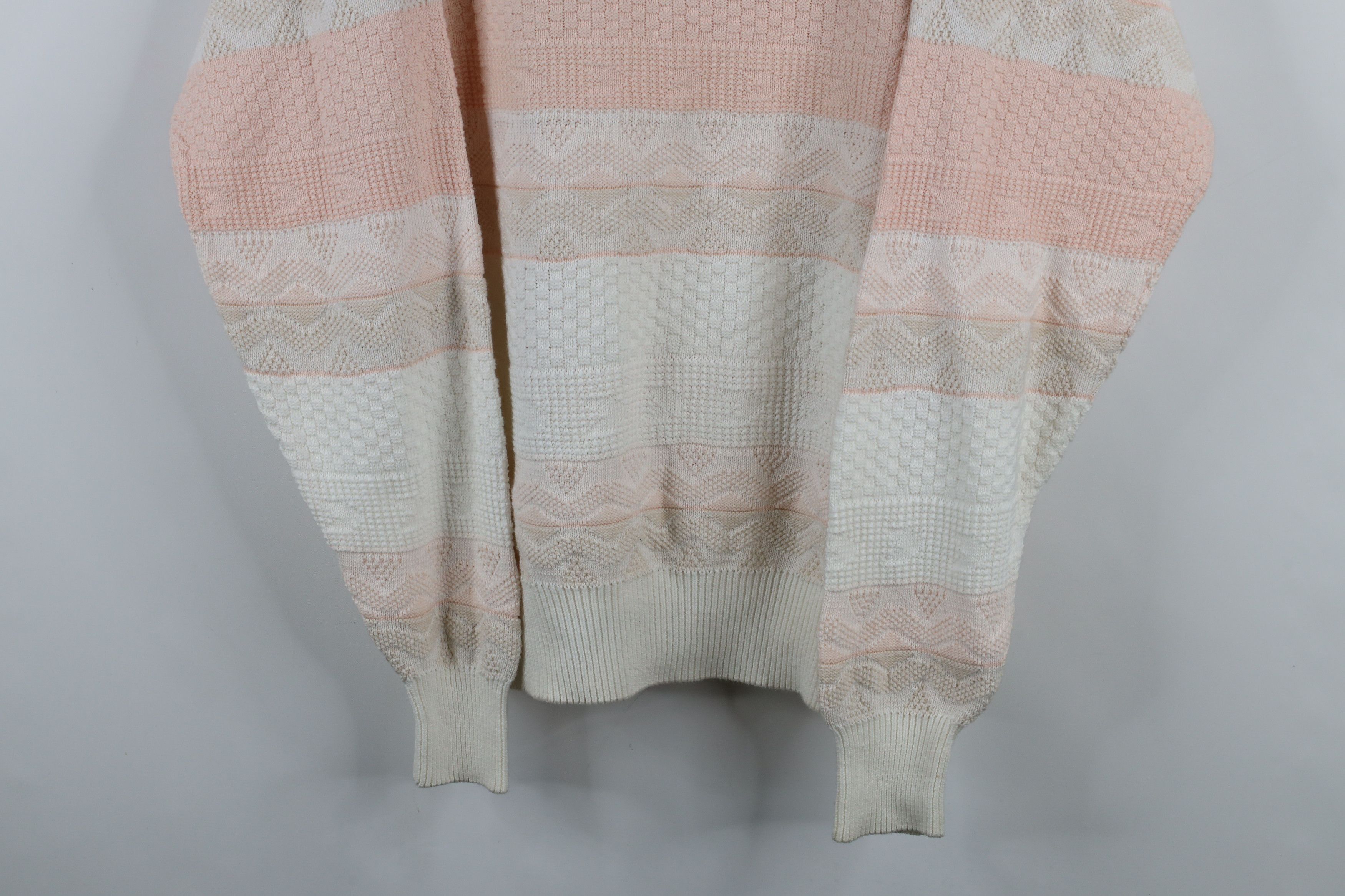 Vintage Vintage 90s Streetwear Striped Knit Crewneck Sweater Size US XL / EU 56 / 4 - 3 Thumbnail