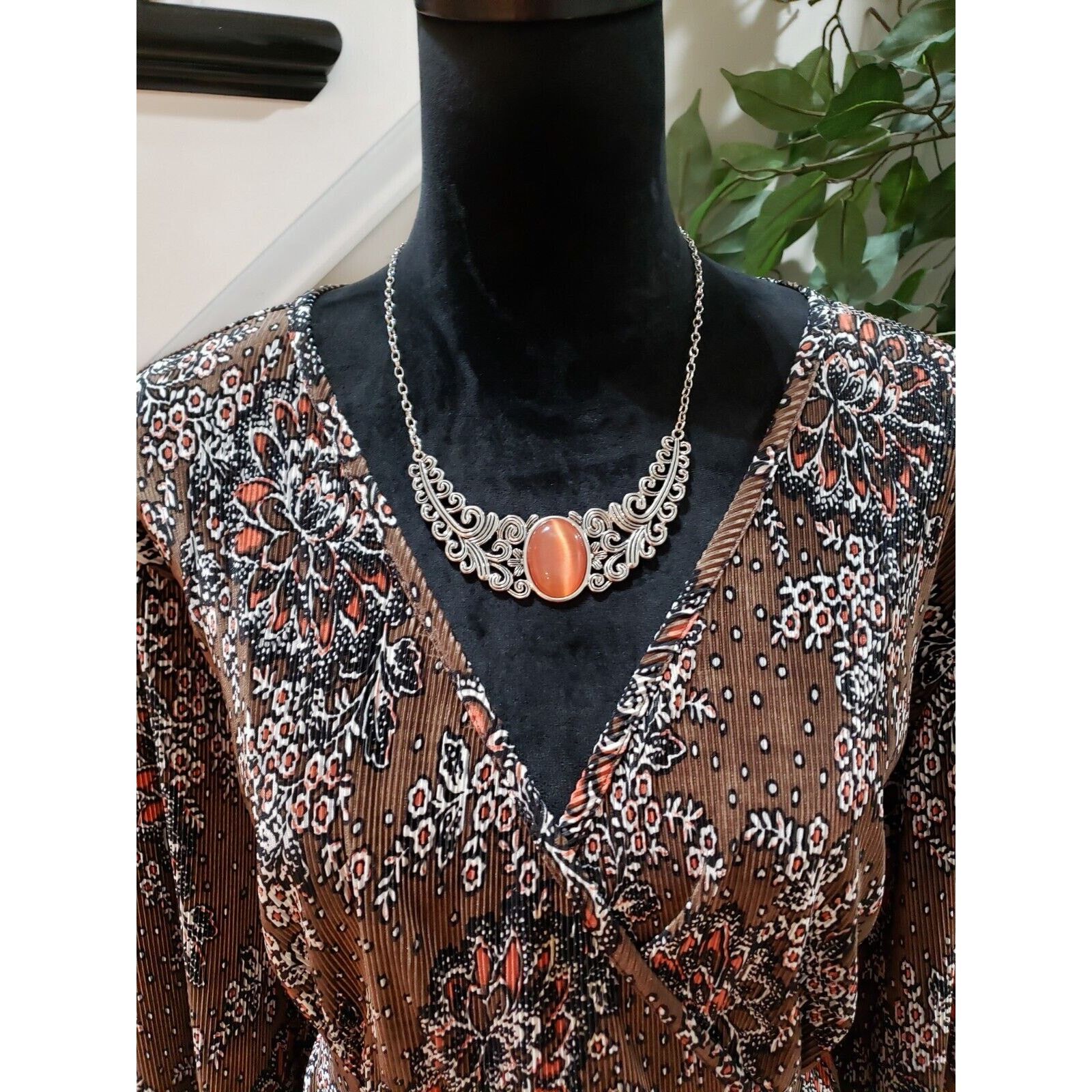 Other Cato Floral Polyester V-Neck Long Sleeve Top Blouse 18/20W Size 3XL / US 20-22 - 2 Thumbnail