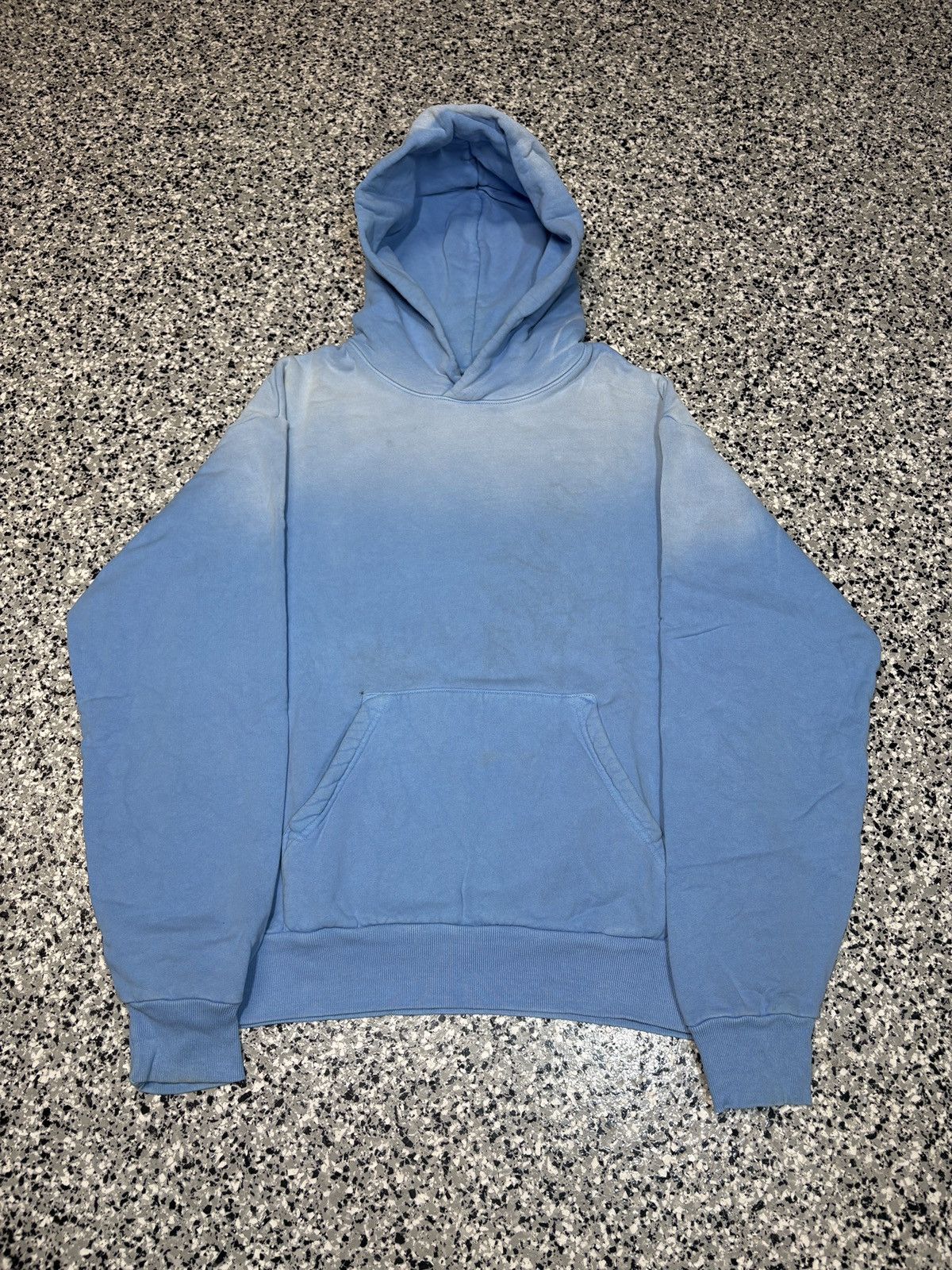 Warren Lotas 2020 Warren Lotas Blank Blue Faded Distressed Hoodie Size M Size US M / EU 48-50 / 2 - 1 Thumbnail