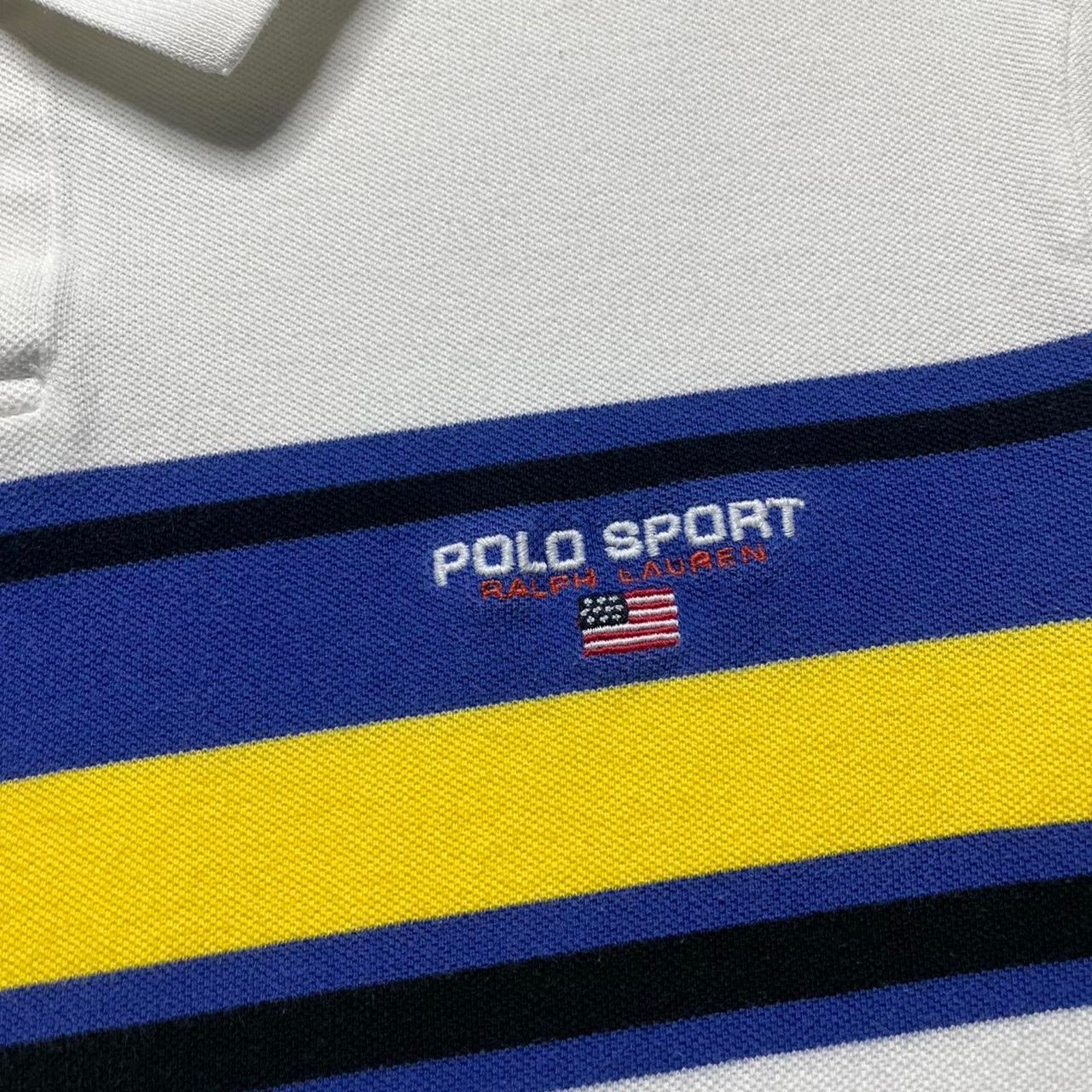 Ralph Lauren Vintage 90’s Ralph Lauren Polo Sport Striped Logo Polo Shirt Size US M / EU 48-50 / 2 - 3 Thumbnail