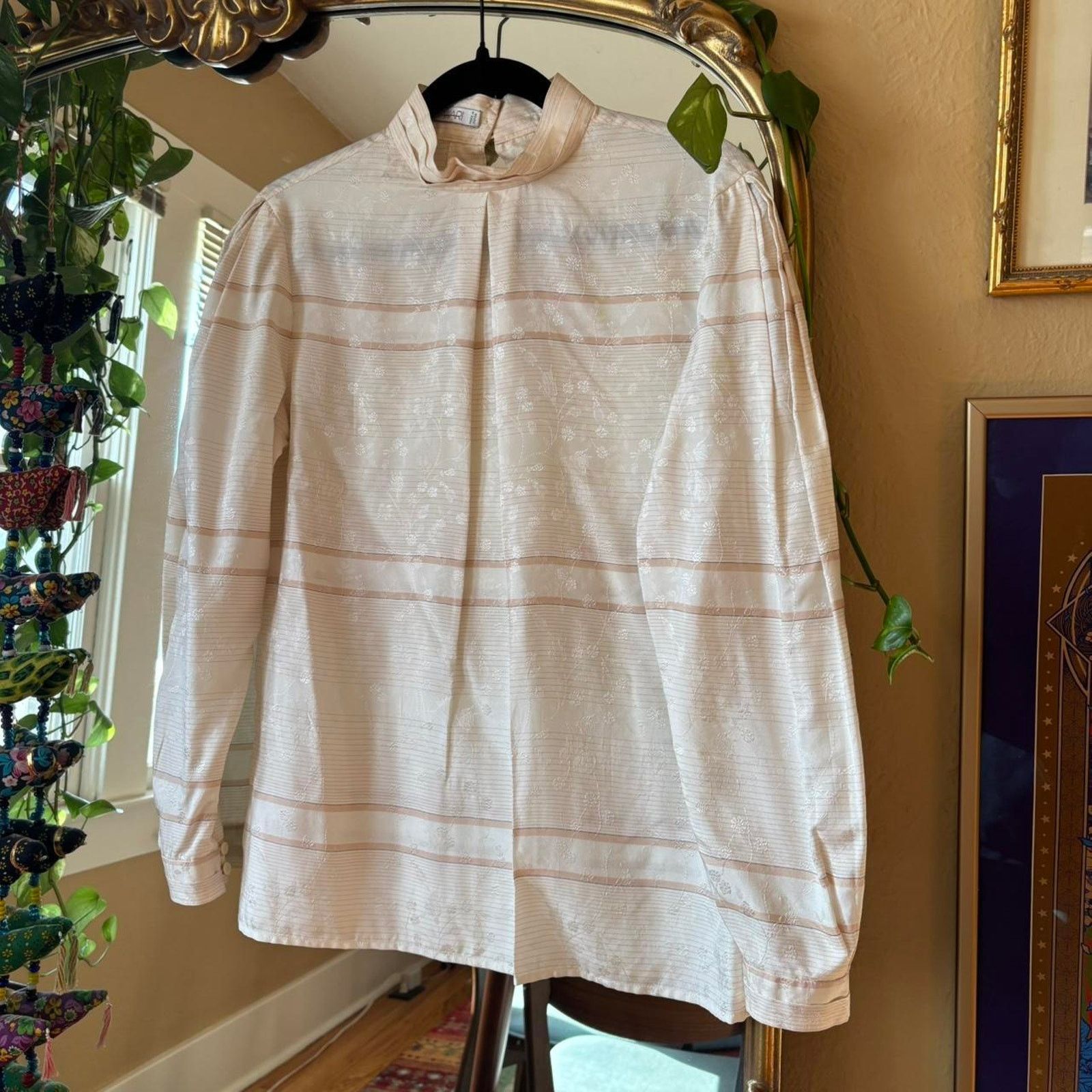 Elie Tahari Vintage Tahari Silk Mockneck Long Sleeve Blouse 8 Corporate Size M / US 6-8 / IT 42-44 - 2 Thumbnail