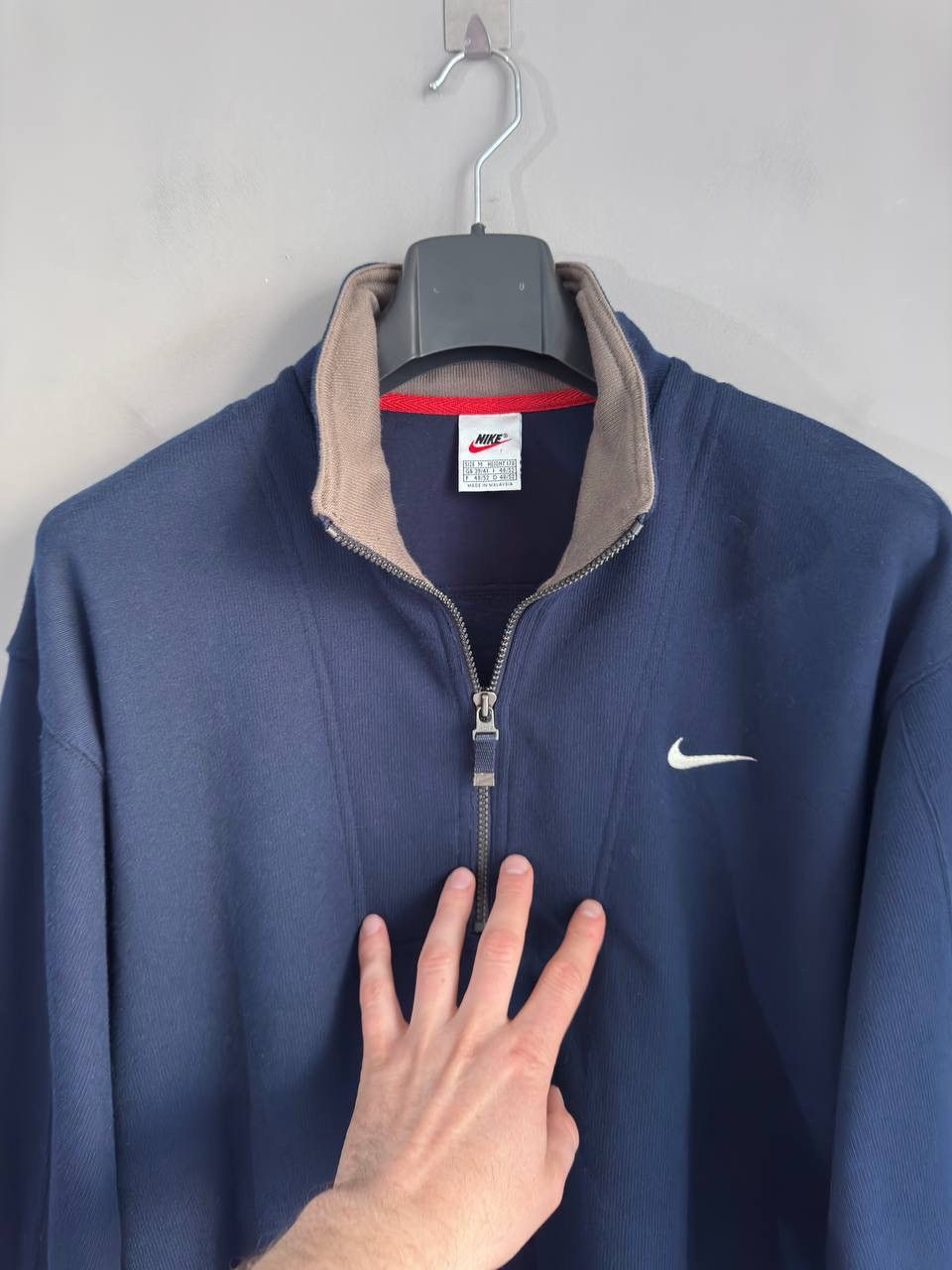 Nike Vintage Nike 90s Y2K Men's Navy 1/4 Zip Fleece Sweater, M Size US M / EU 48-50 / 2 - 5 Thumbnail