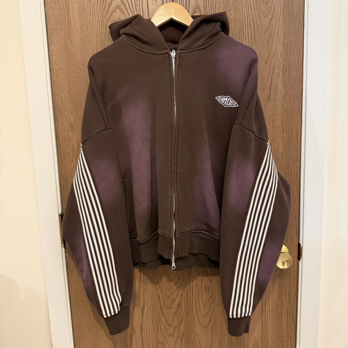 HMDD HMDD Chocolate French Terry Monster Zip Up Hoodie Sz Small Size US S / EU 44-46 / 1 - 1 Thumbnail