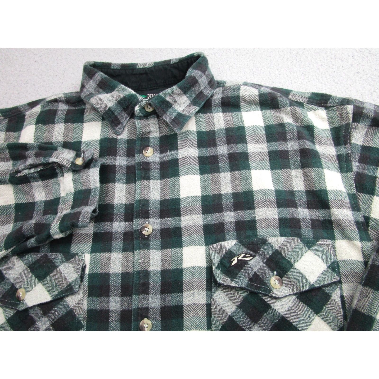 Rusty VINTAGE Rusty Flannel Shirt Mens XL Green Black Plaid Button-Up 90s Size US XL / EU 56 / 4 - 3 Thumbnail