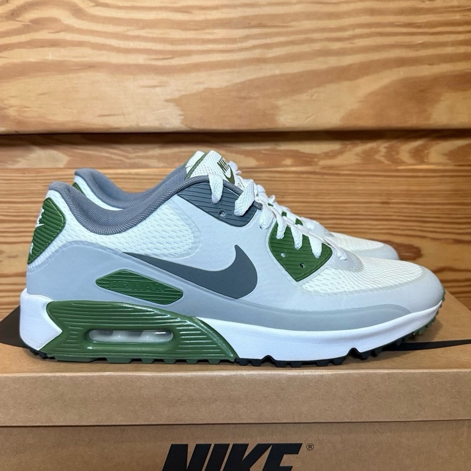 Nike Nike Air Max 90 Golf Smoke Grey Dark Green Size US 9.5 / EU 42-43 - 5 Thumbnail
