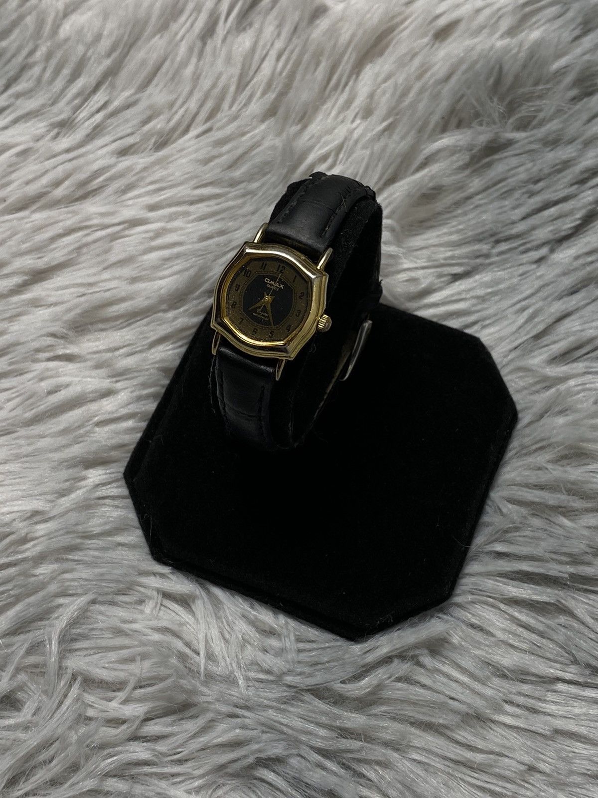 Japanese Brand × Jewelry Vintage Omax Black Dial Gold Frame Watch, Japanese Brand Size ONE SIZE - 1 Thumbnail