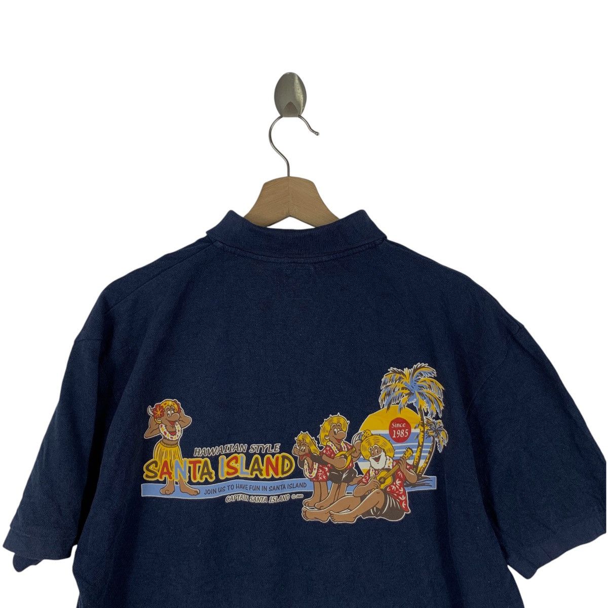 Designer Vintage CAPTAIN SANTA ISLAND Hawaii Polo Tee Shirt Size US XL / EU 56 / 4 - 4 Thumbnail