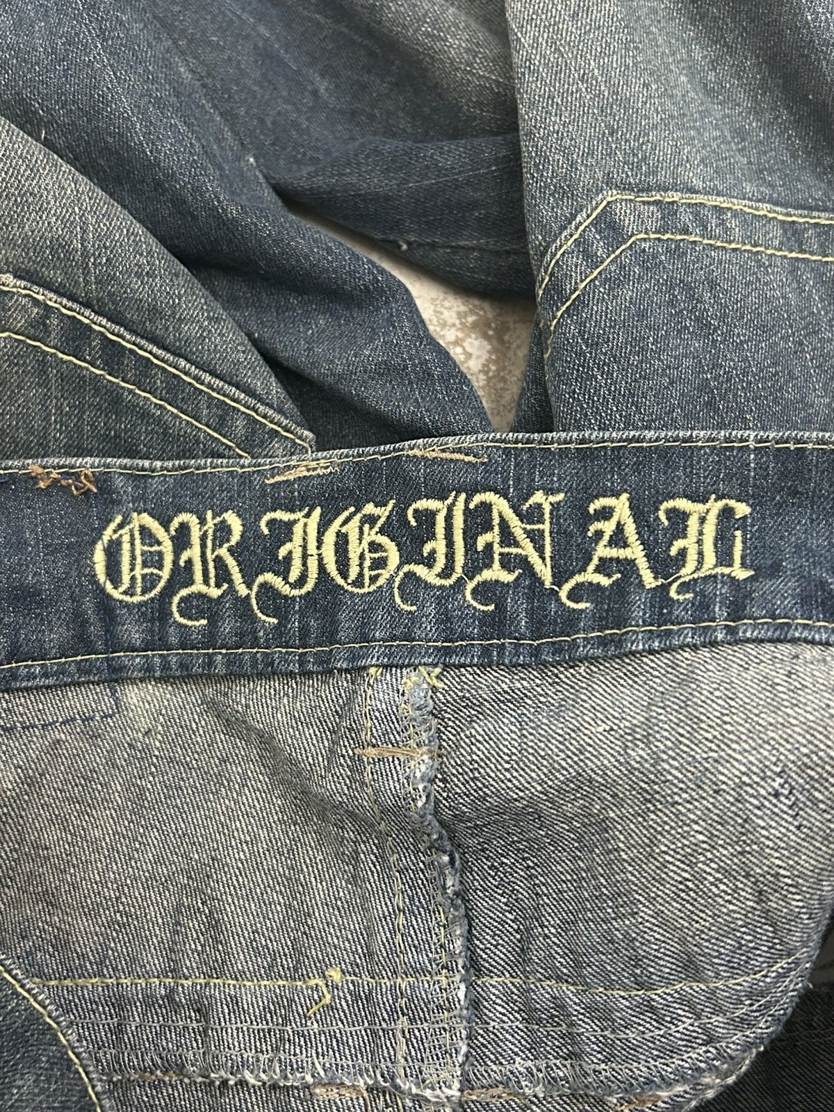 Le Grande Bleu (L.G.B.) Baggy Pants Double Waist Style Original Jeans Brand Size US 31 - 17 Thumbnail