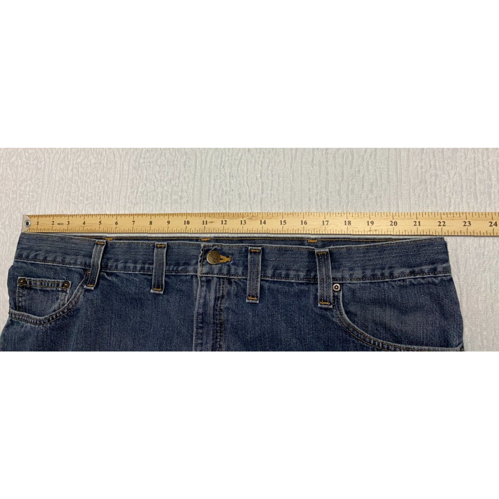 Carhartt Carhartt Jeans Relaxed Fit Men’s 44x29 Blue Denim Straight 101483 Dark? (wait) Size US 44 / EU 60 - 3 Thumbnail