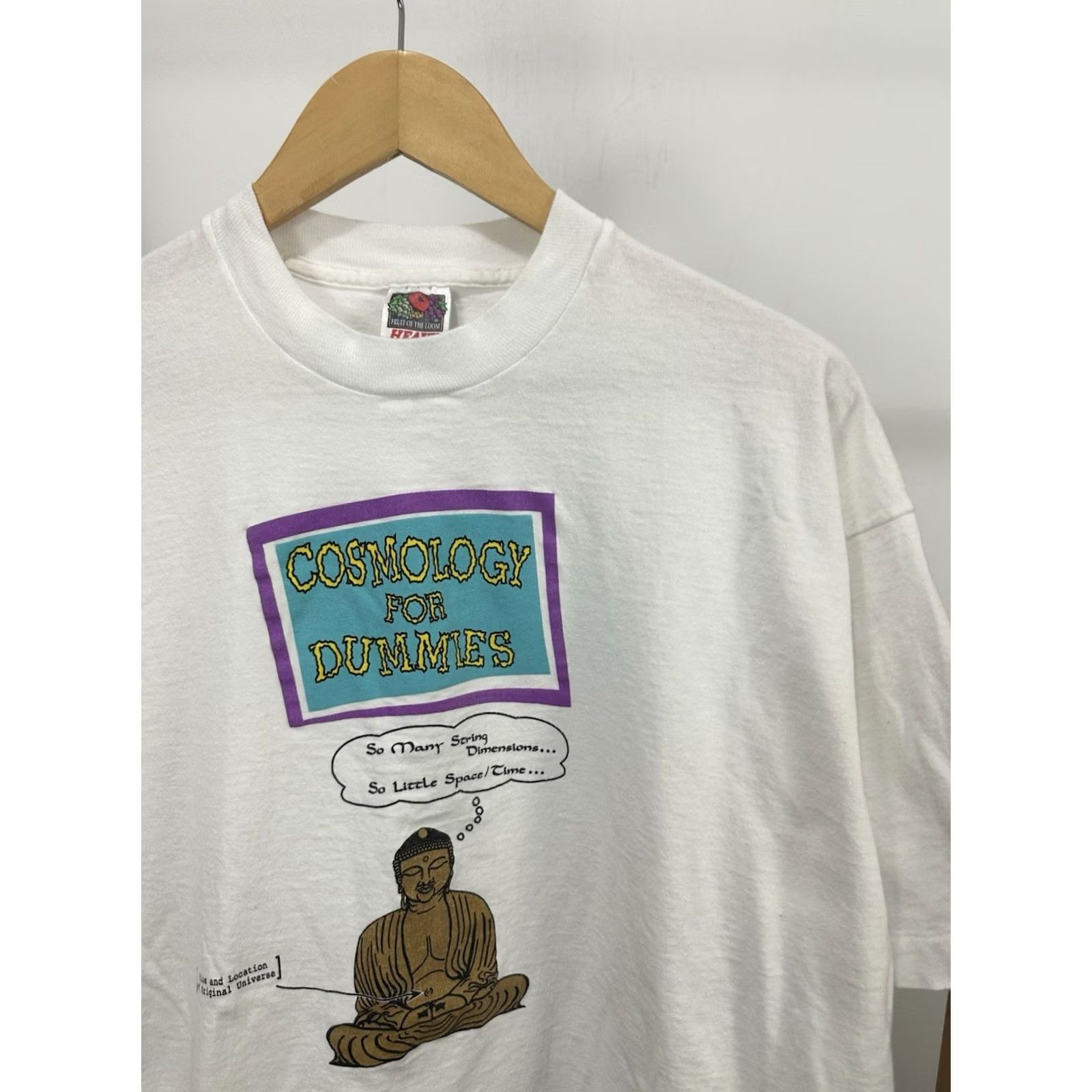 Fruit Of The Loom VTG 90s Buddhism T-Shirt 2XL Men White Nike? Size US XXL / EU 58 / 5 - 7 Thumbnail