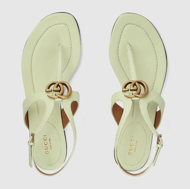 Gucci NIB Gucci Marmont GG patent leather thong sandals IT 37.5 Size US 7.5 / IT 37.5 - 3 Thumbnail