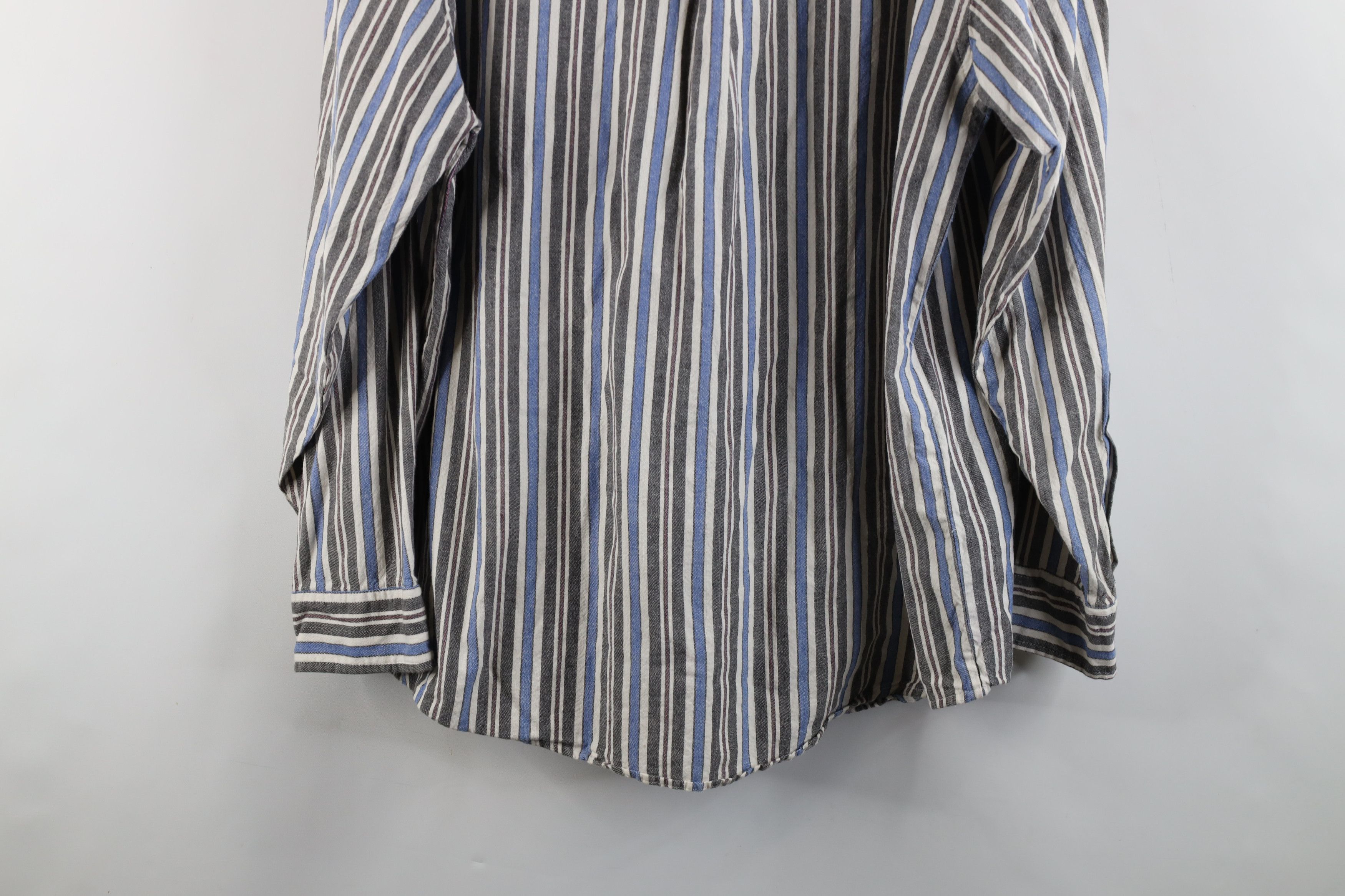Vintage Vintage 90s Streetwear Striped Collared Button Down Shirt Size US XL / EU 56 / 4 - 11 Thumbnail
