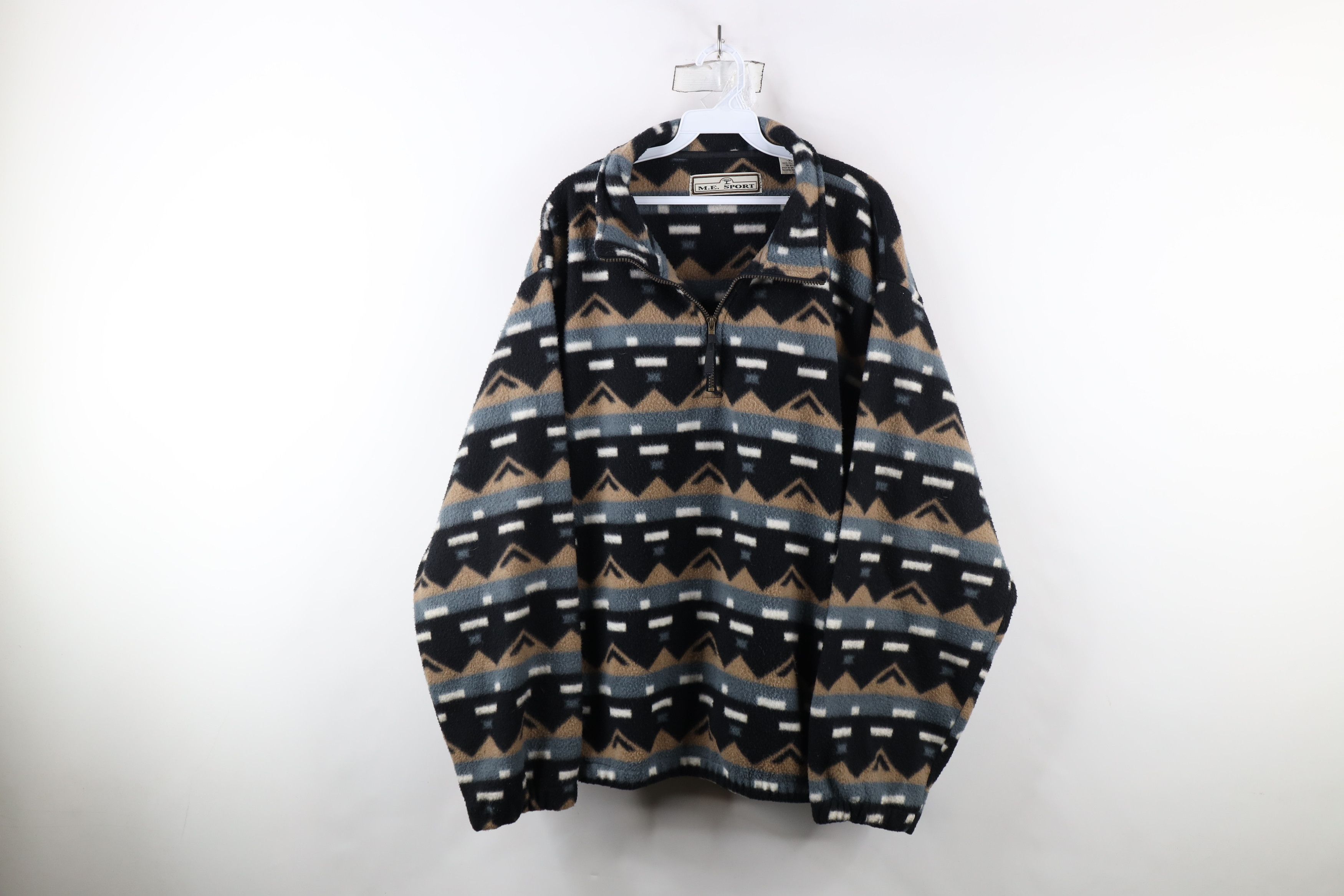 Vintage Vintage 90s Streetwear Half Zip Fleece Pullover Sweater Size US XL / EU 56 / 4 - 1 Thumbnail