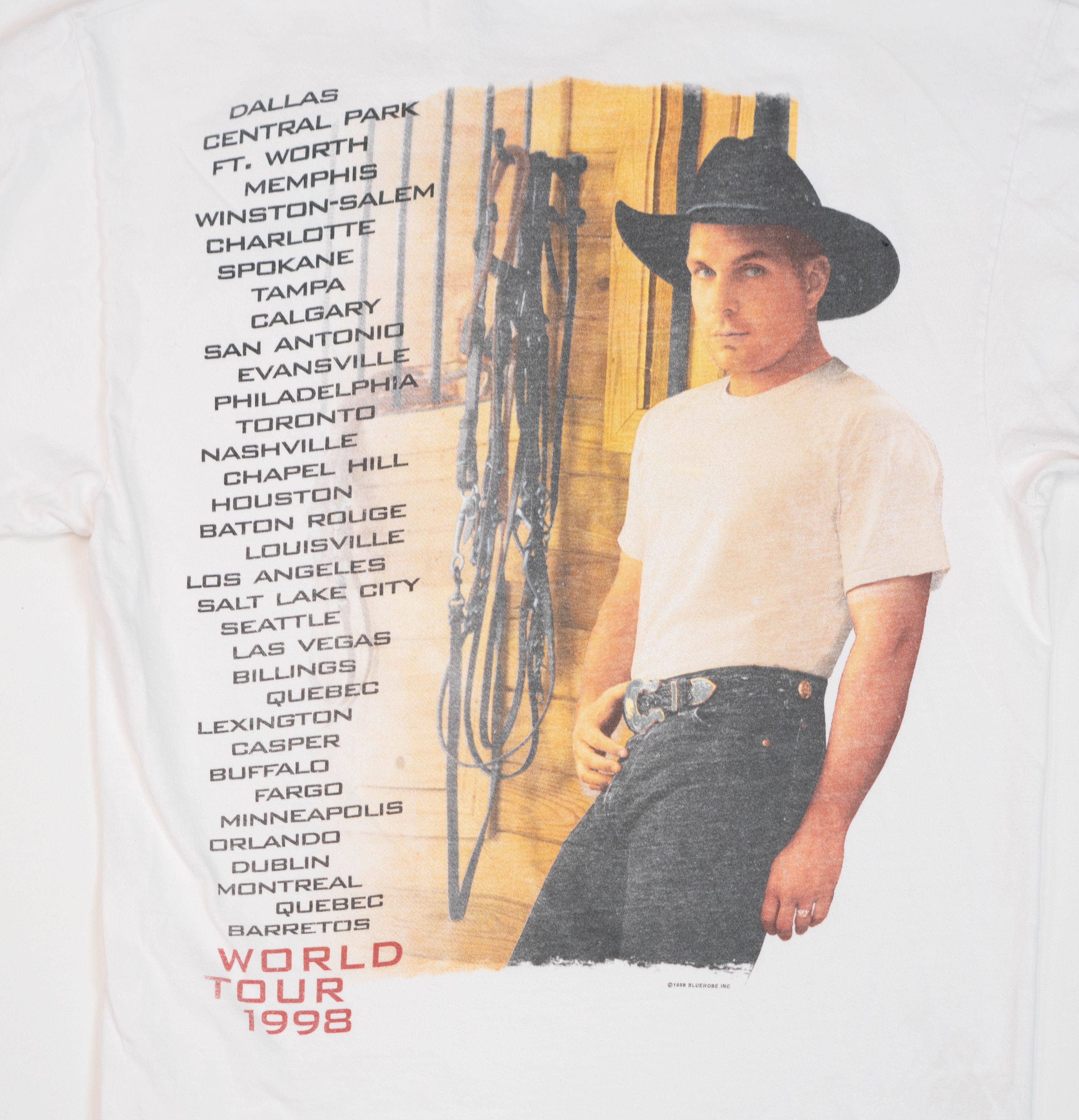 Band Tees × Vintage Vintage Garth Brooks Sevens Men's T-Shirt White Size L 1998 Size US L / EU 52-54 / 3 - 2 Thumbnail