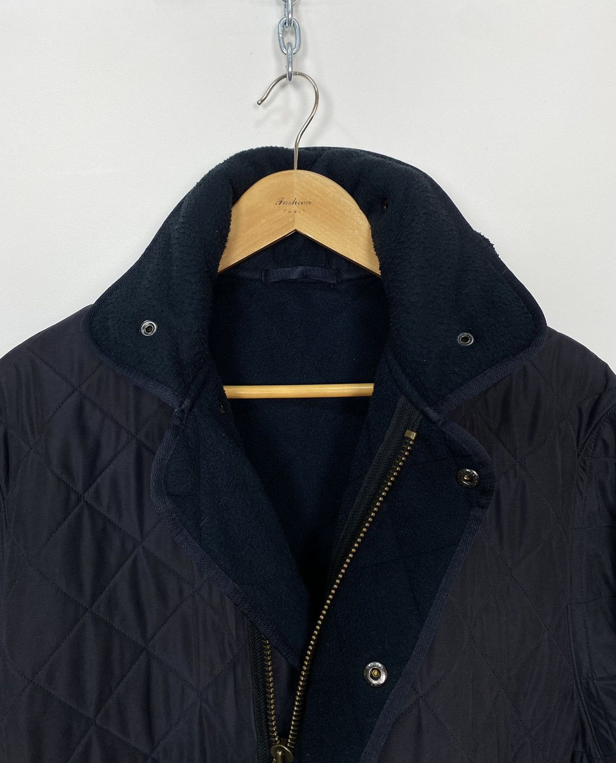 Designer Barbour Microfibre Polarquilt Jacket Navy Mens Size Medium Size US M / EU 48-50 / 2 - 5 Thumbnail
