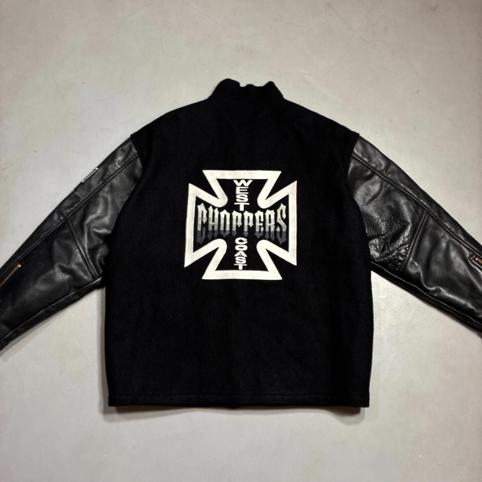 West Coast Choppers Vintage West Coast Choppers Wool & Leather Moto Jacket Size US M / EU 48-50 / 2 - 2 Thumbnail