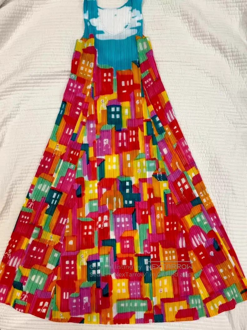 Issey Miyake Issey Miyake City Lights Dress Size L / US 10 / IT 46 - 2 Thumbnail