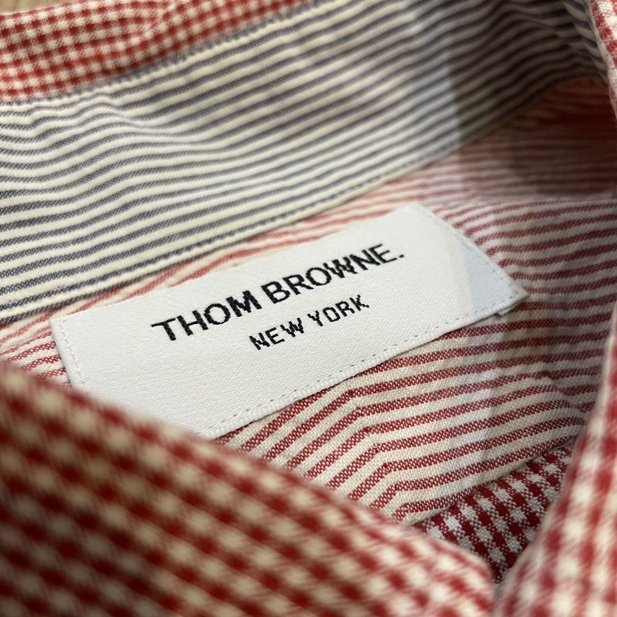 Thom Browne Thom Browne Oxford Patchwork Panel Striped Gingham Shirt Size US M / EU 48-50 / 2 - 3 Thumbnail