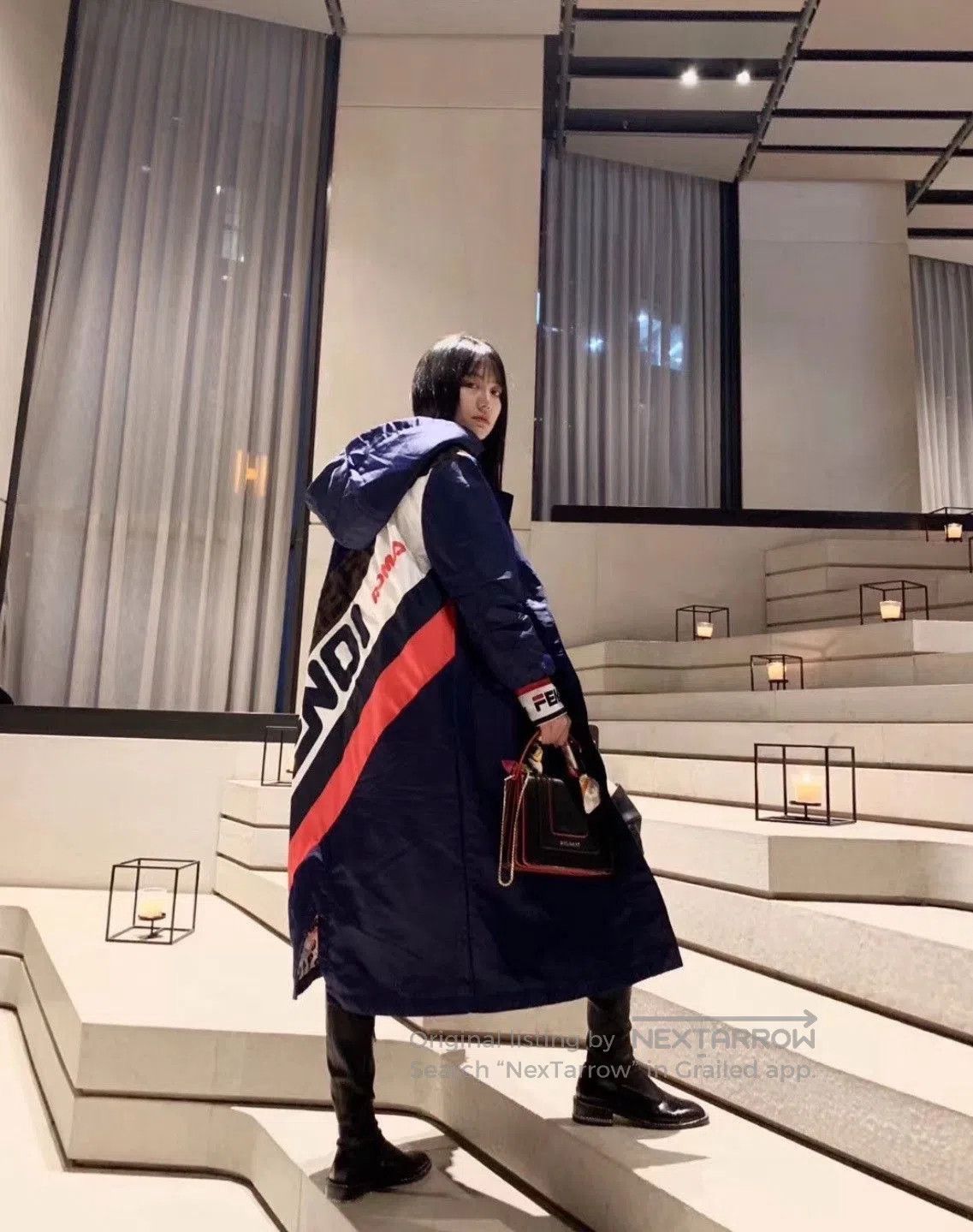 Fendi Fendi Blue Hooded Trench Coat. Size US M / EU 48-50 / 2 - 7 Thumbnail