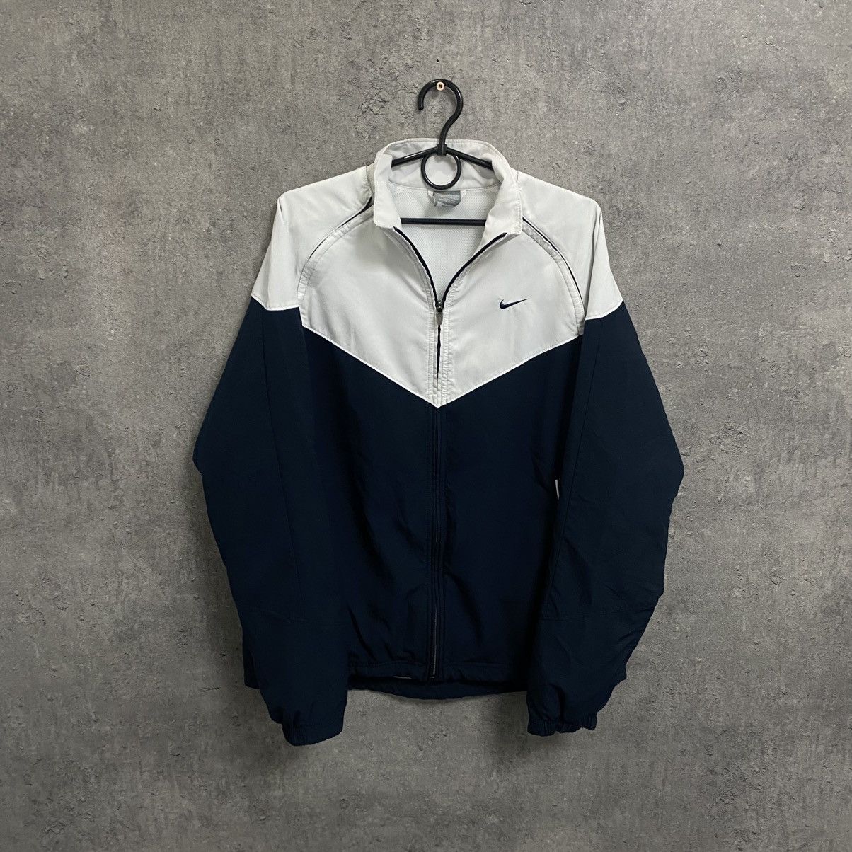 Nike Vintage Y2K Nike Track Jacket Nylon Top Striped Swoosh Size US M / EU 48-50 / 2 - 1 Thumbnail