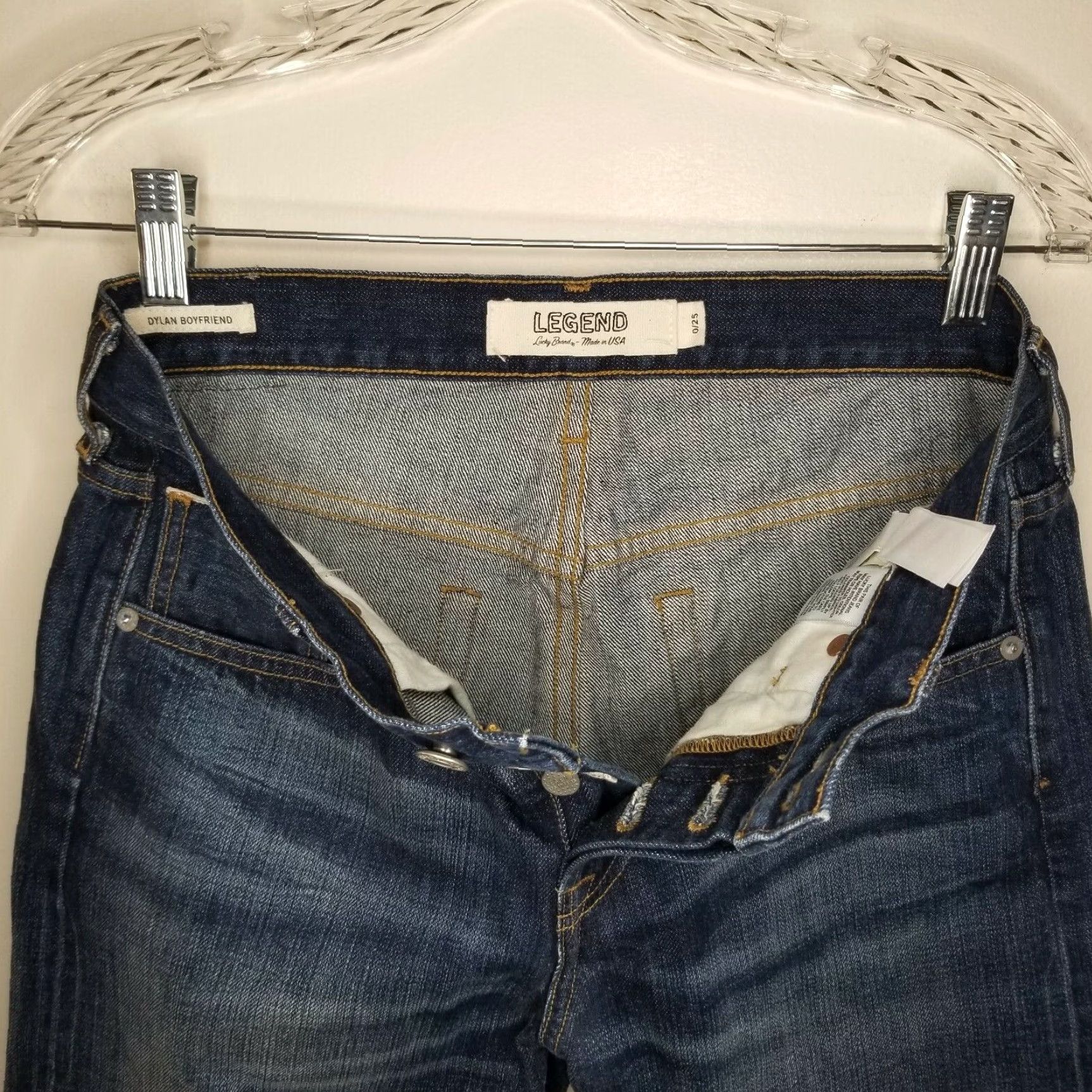 Vintage LEGEND Womens Boyfriend Ripped Jeans Size 25 Blue Size 42" / US 20 - 3 Thumbnail