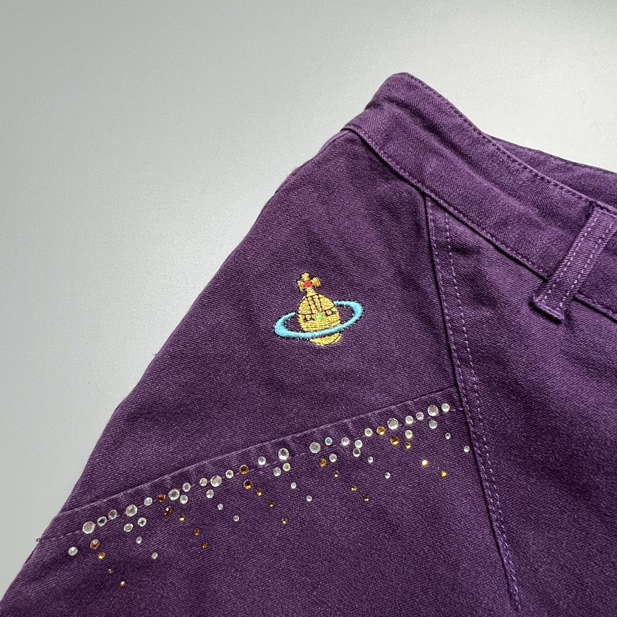 Vivienne Westwood Vivienne Westwood - SS/1994 Orb Logo Swarovski Pants Size 32" / US 10 / IT 46 - 5 Thumbnail