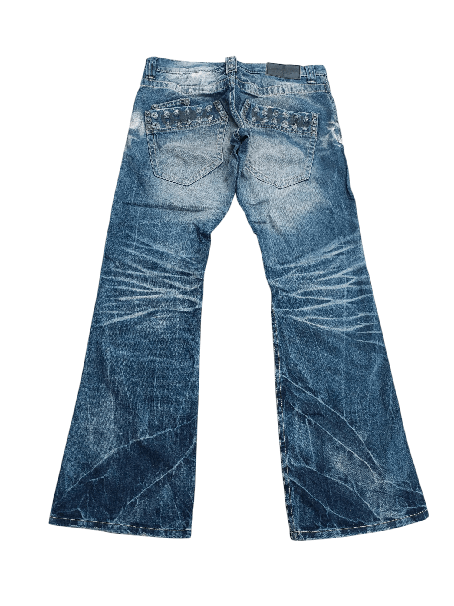 Japanese Brand × Seditionaries × Vintage FLARED💥ARMY OF NO WHISKERS STUD SEDITIONARIES DENIM Size US 32 / EU 48 - 4 Thumbnail