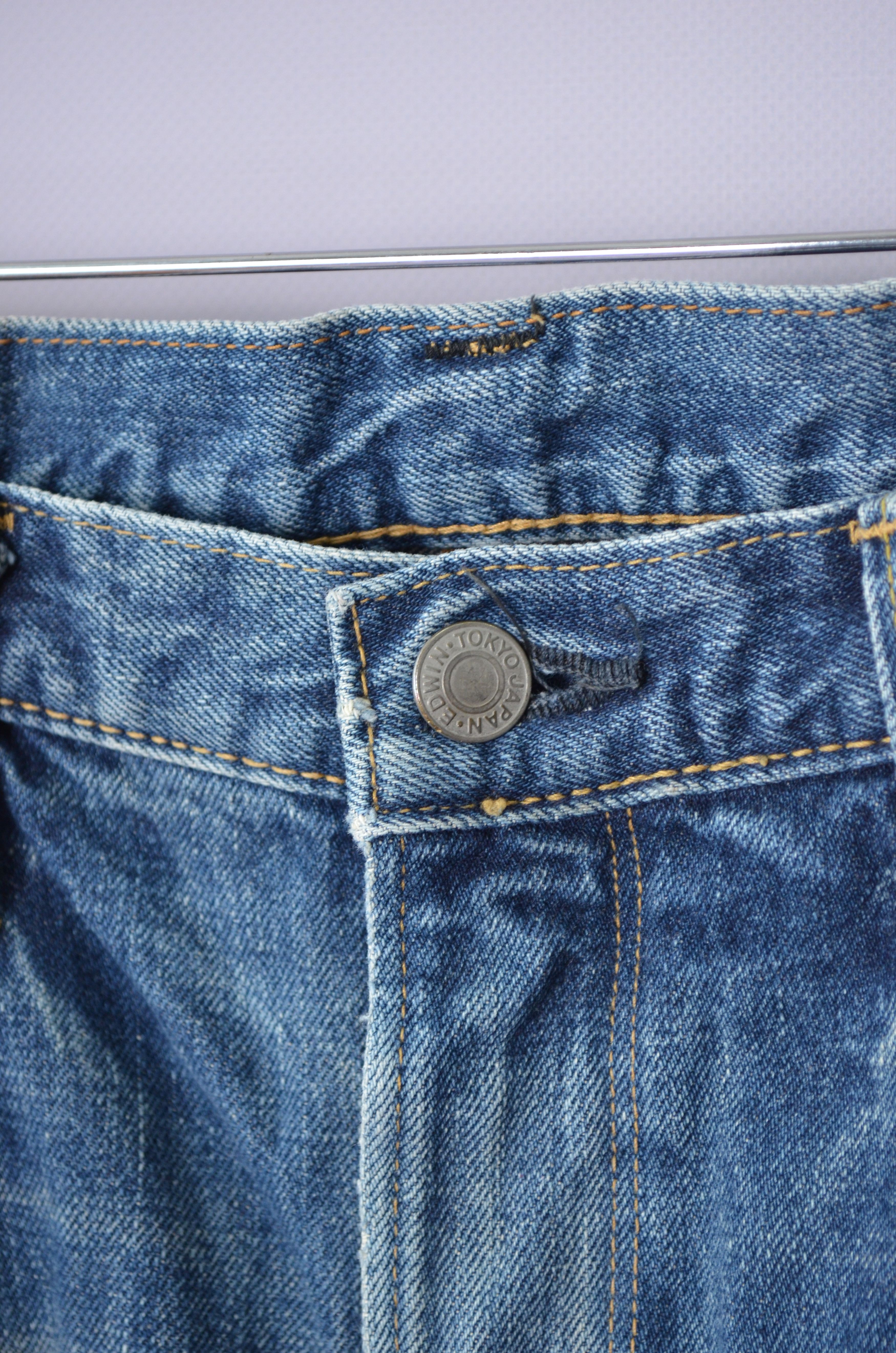 Designer × Edwin Edwin 53RV Rainbow Selvedge Denim Blue Jeans Size W31 L33 Size US 31 - 5 Thumbnail